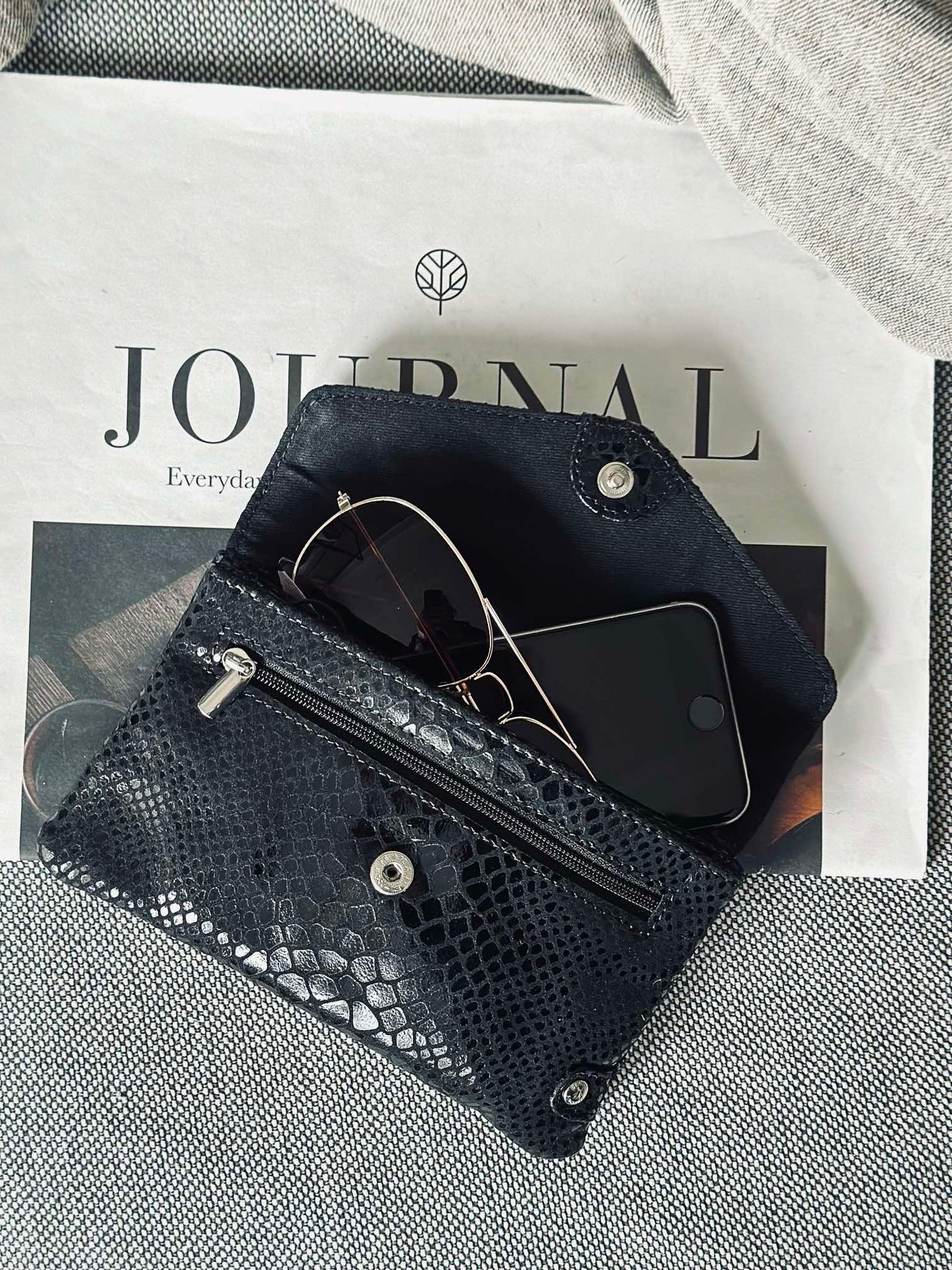 Lommebok Aura Black Croco