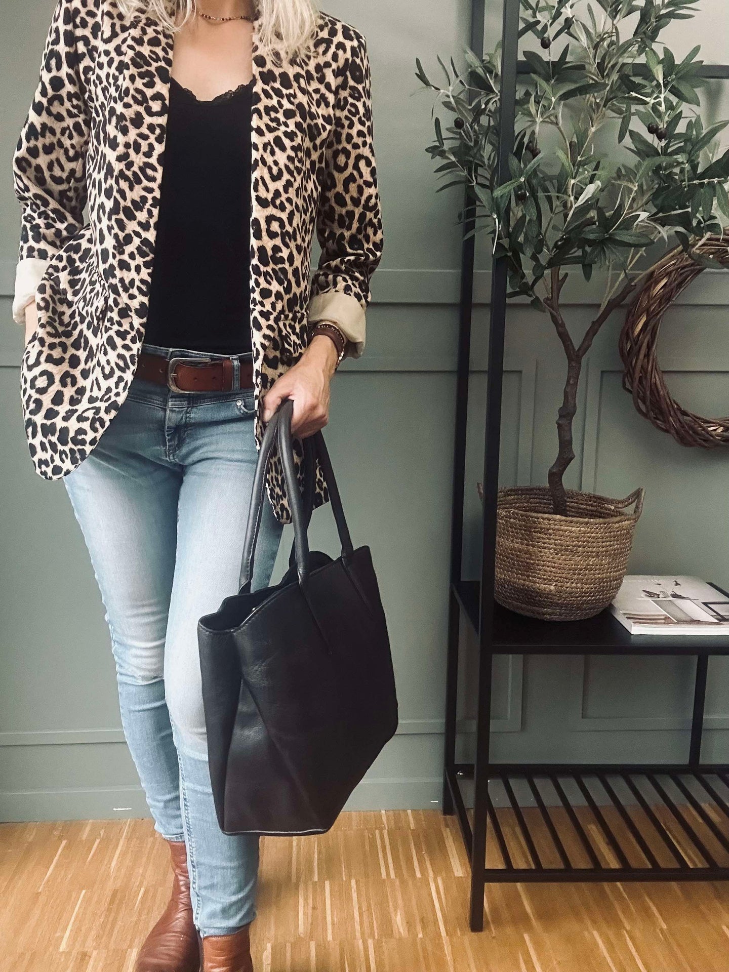 Arbeidstaske / shopper Brown  – Soft leather