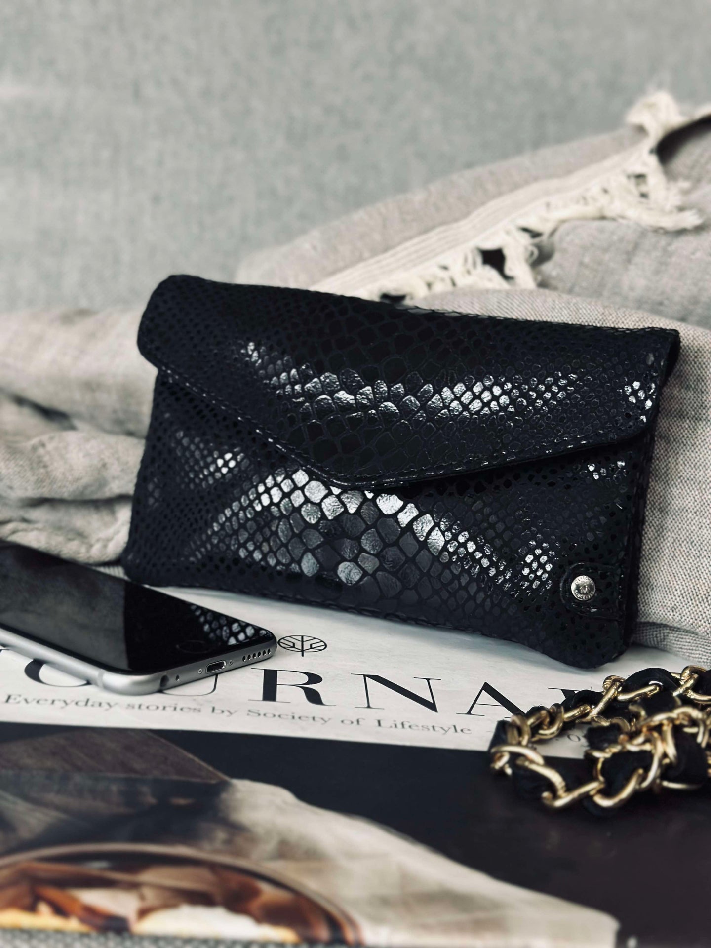 Lommebok Aura Black Croco