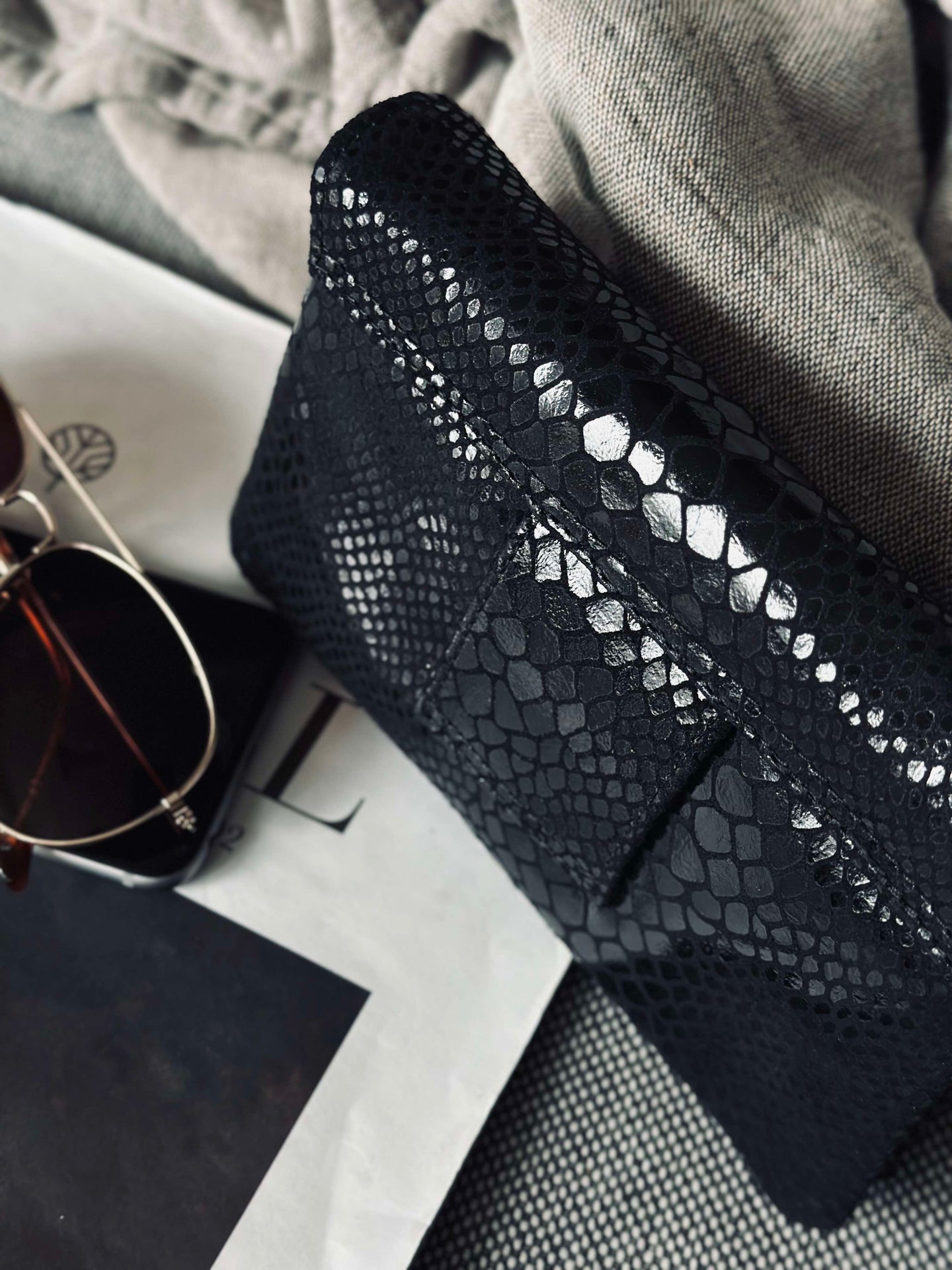 Lommebok Aura Black Croco