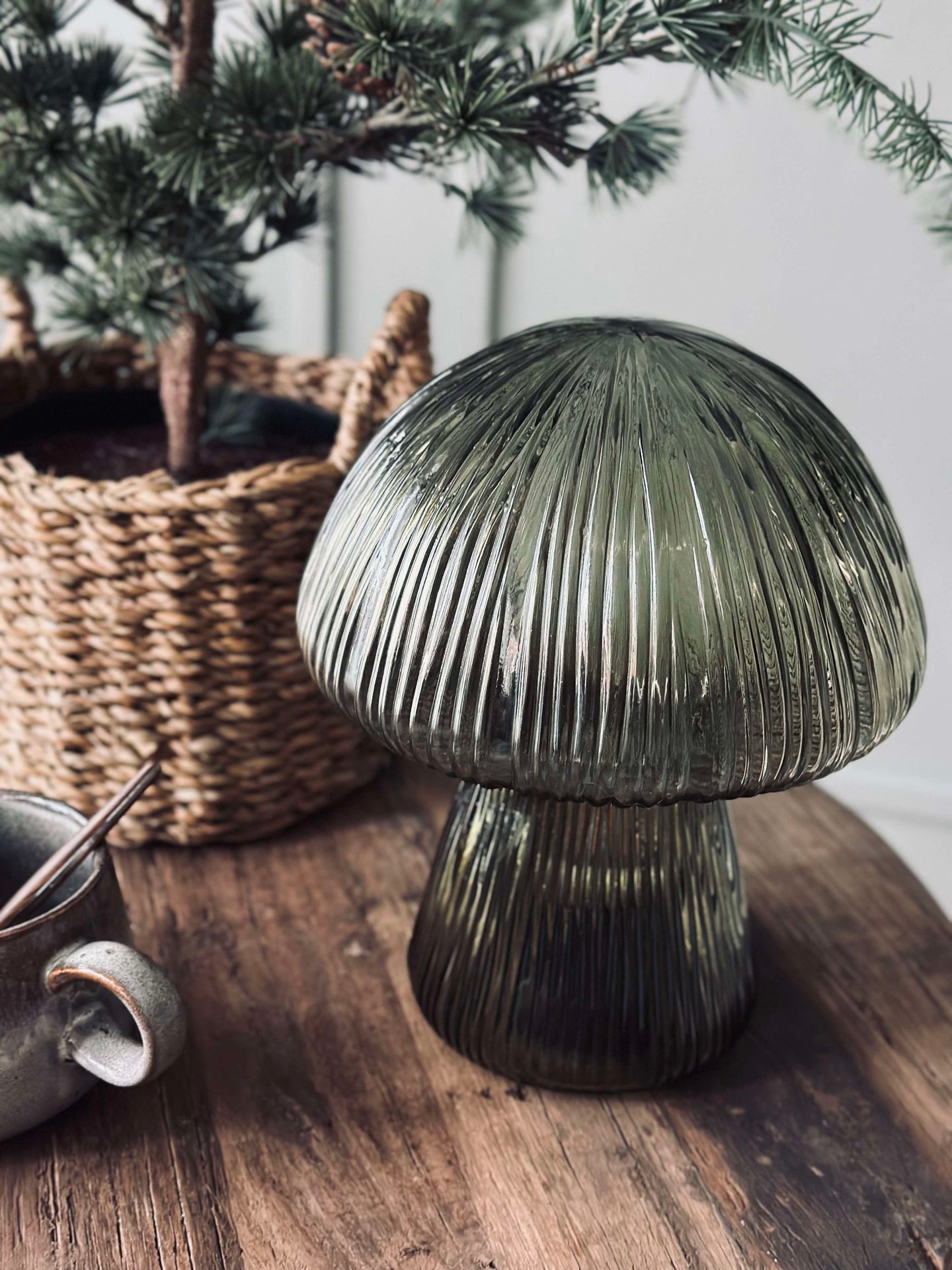 Mushroom med riller 25cm - Grønn