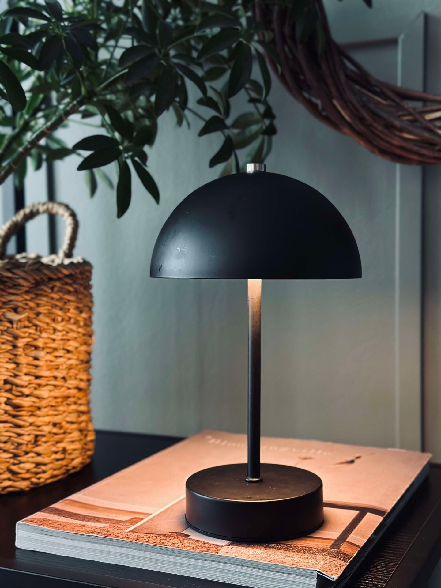 Bordlampe med touch - Svart
