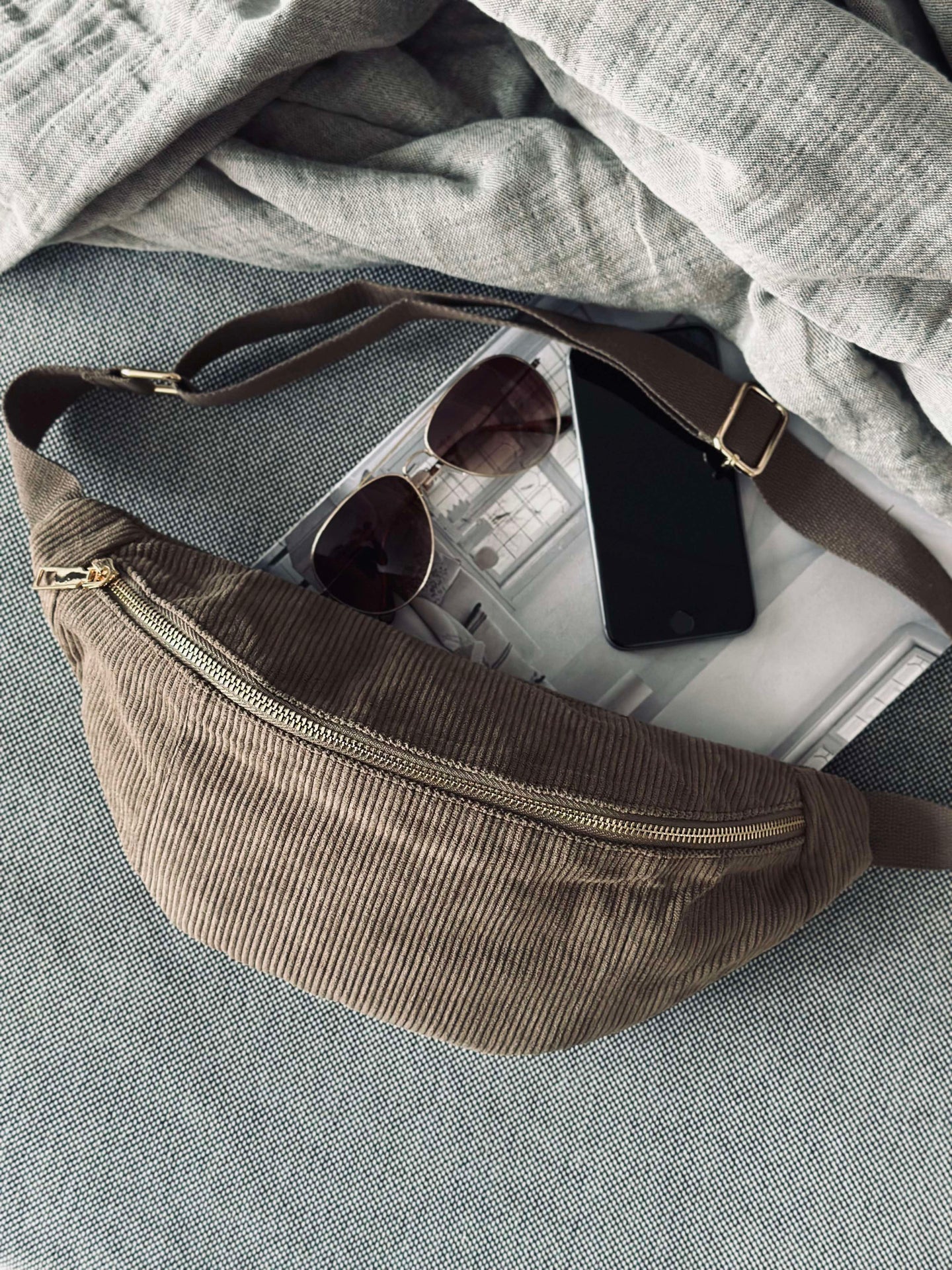 Bumbag - Beige fløyel