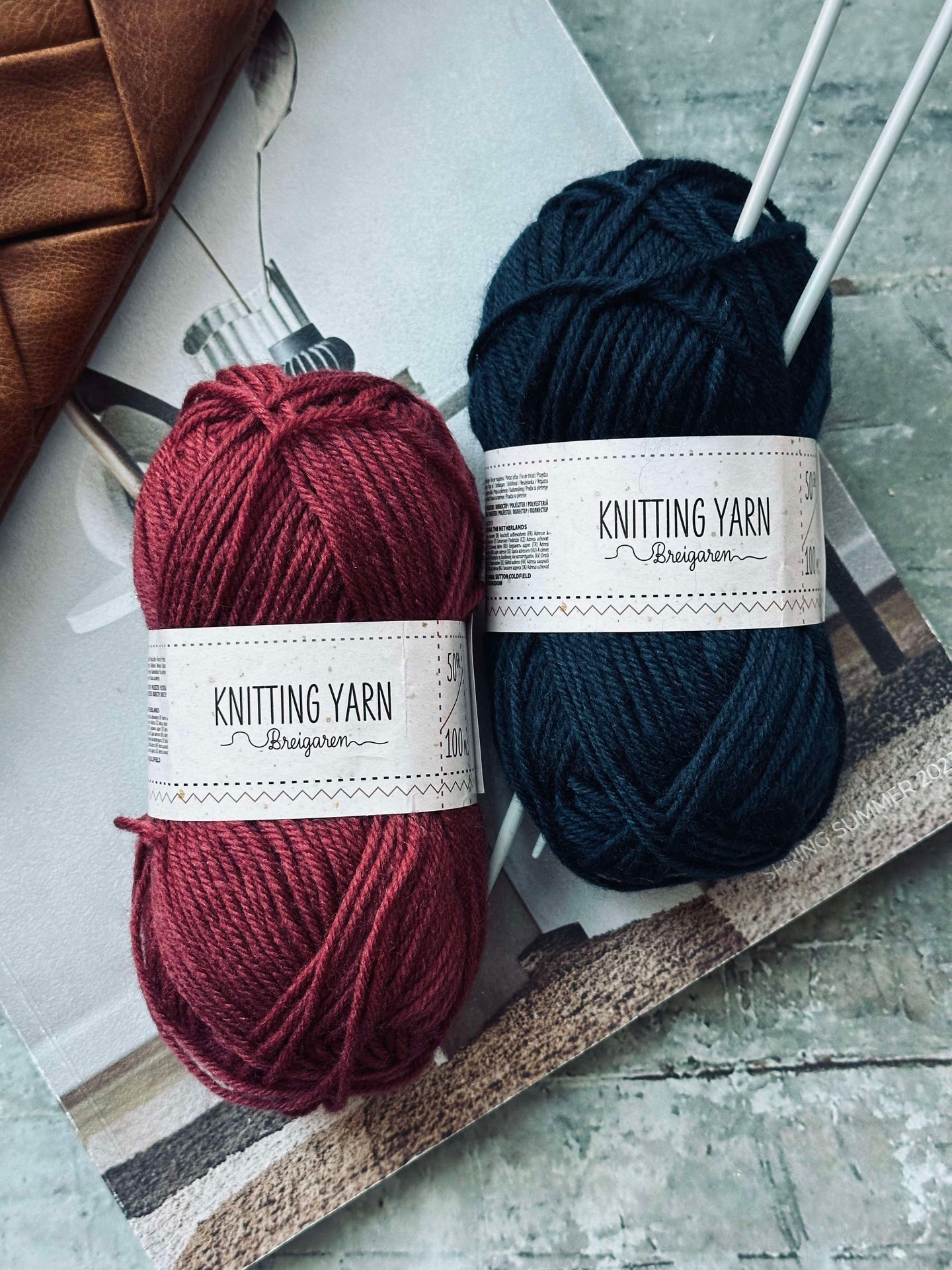 Garn Polyester 50 gram - Rød
