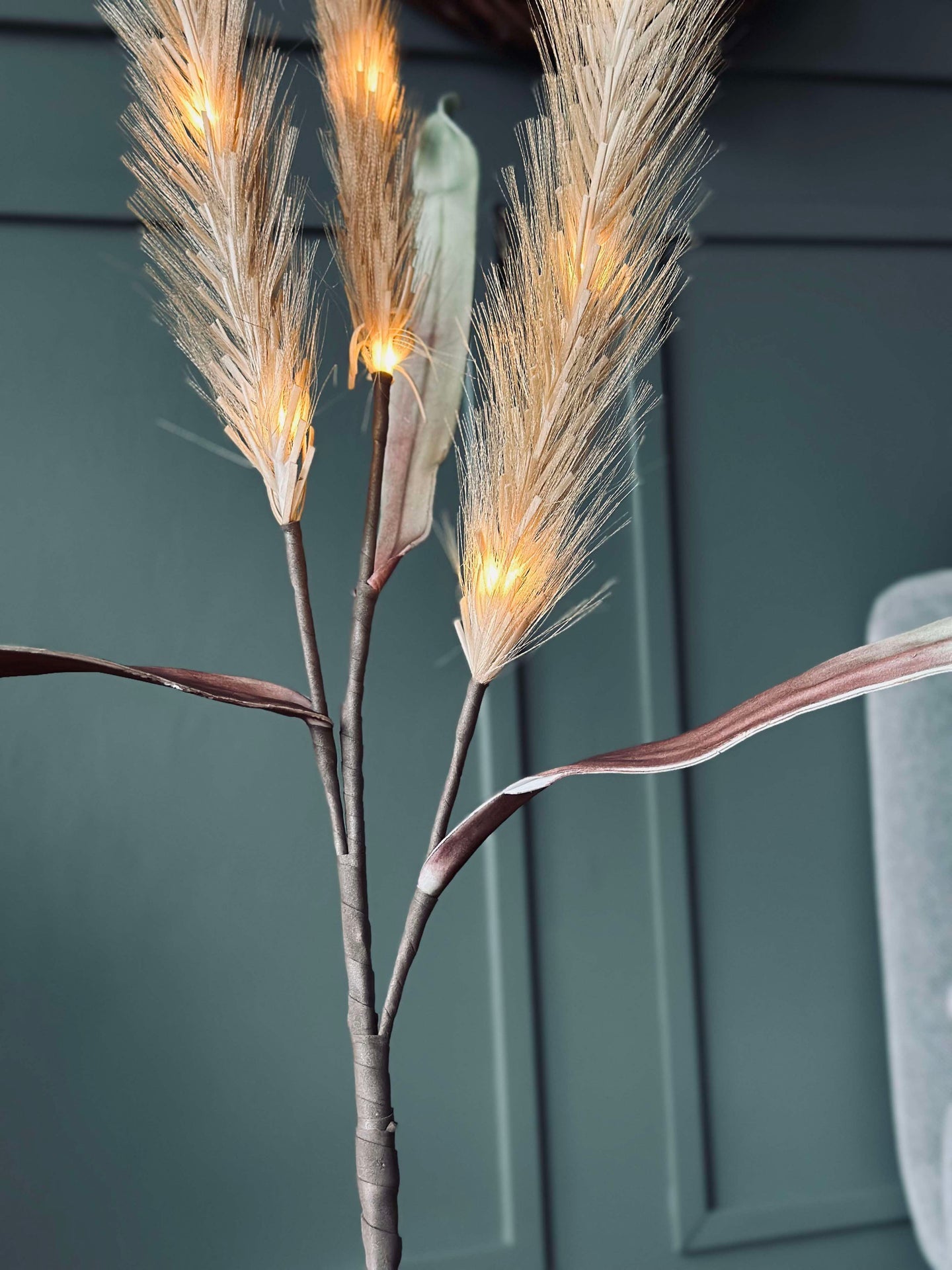 Pampas med LED-lys - 120 cm