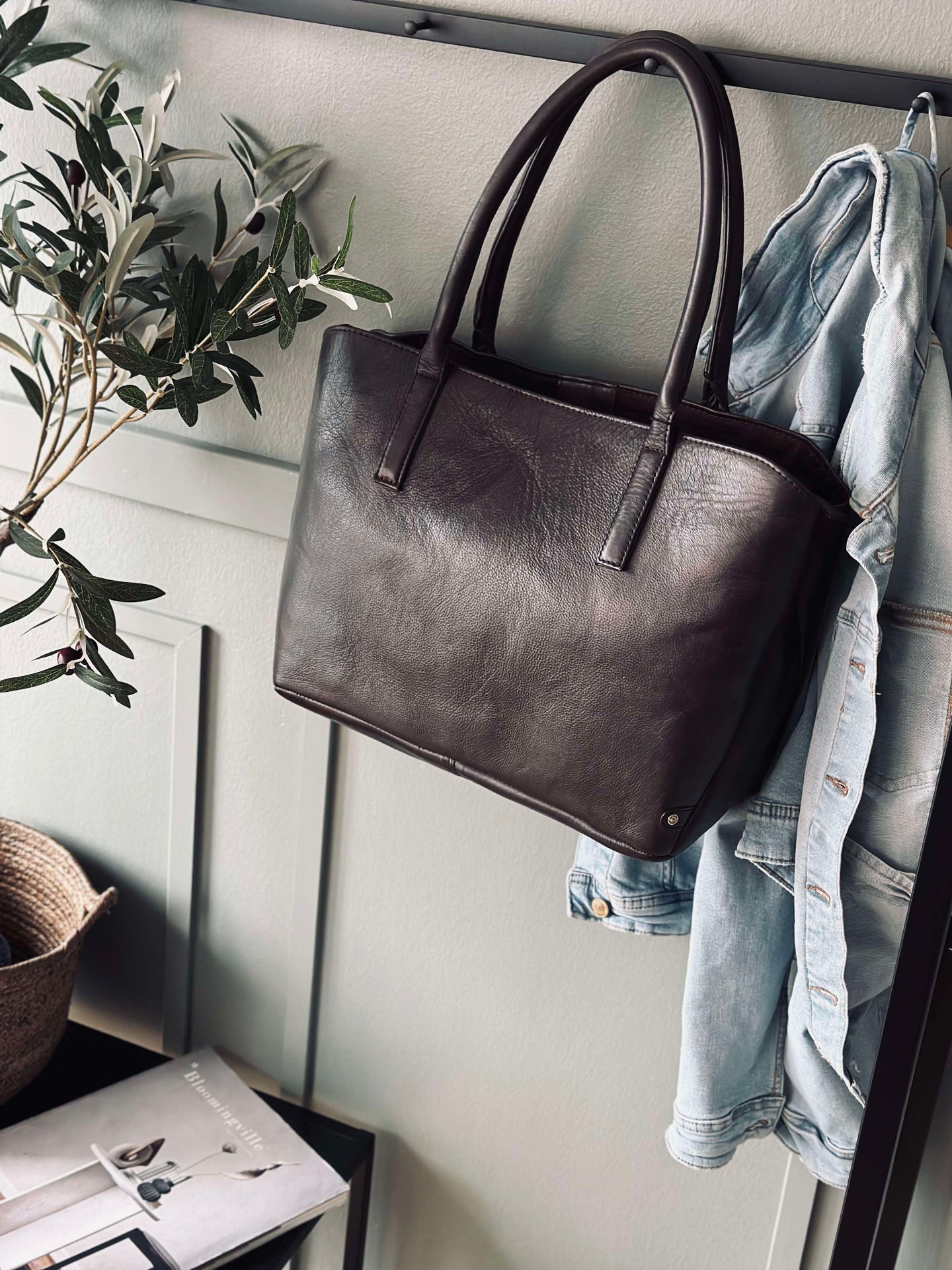 Arbeidstaske / shopper Brown  – Soft leather