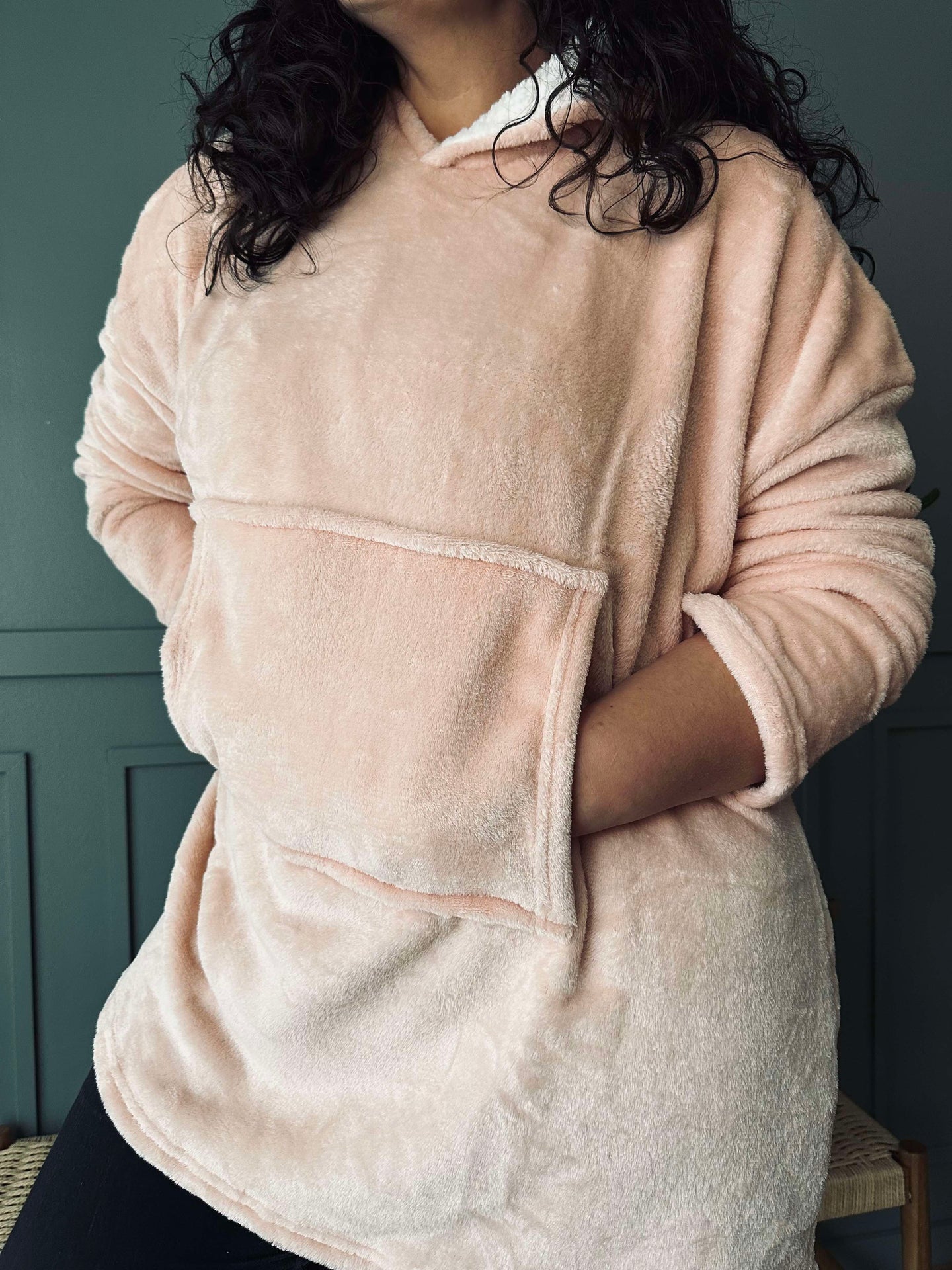 Hoodie Fleece Rose - Oversize