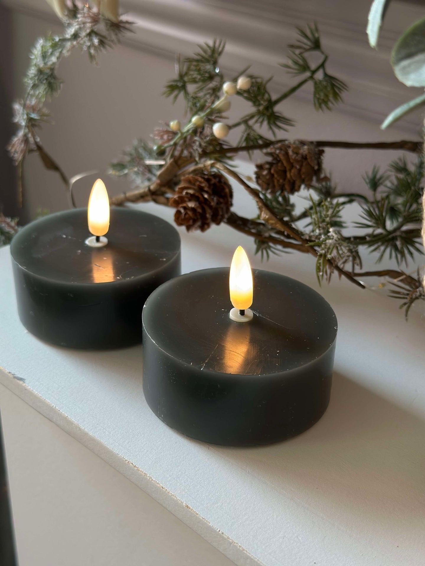 LED telys JUMBO - Grønn