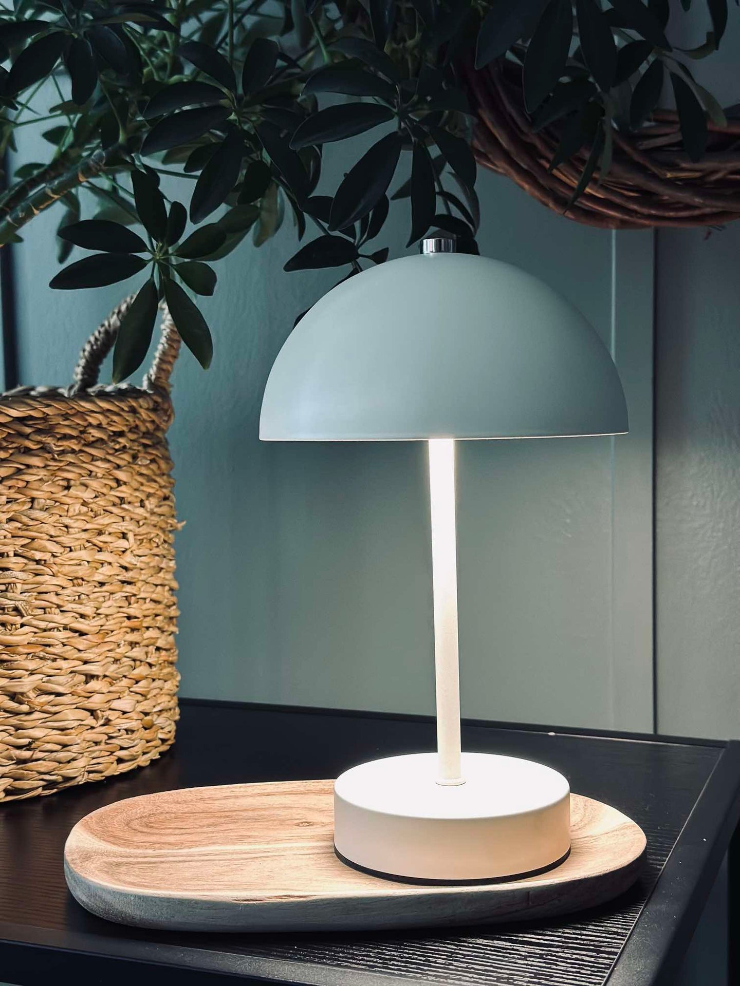 Bordlampe med touch - Hvit