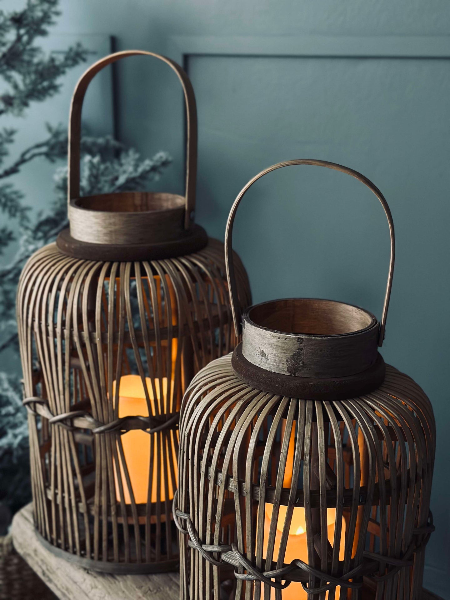 Lanterne med LED-lys - Large