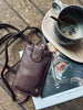 Mobilveske Small Aura Dark Brown