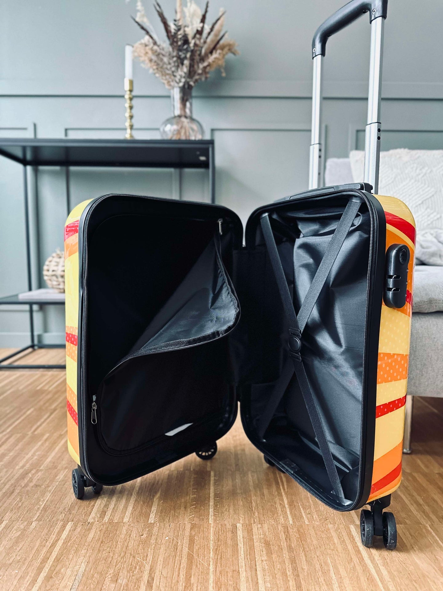 Trolley Koffert 55 cm - Gul lettvekt