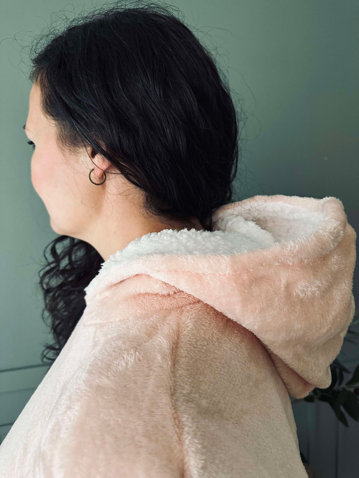 Hoodie Fleece Rose - Oversize