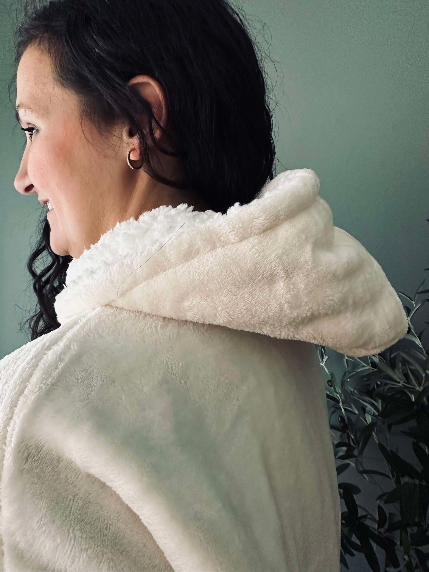 Hoodie Fleece White - Oversize