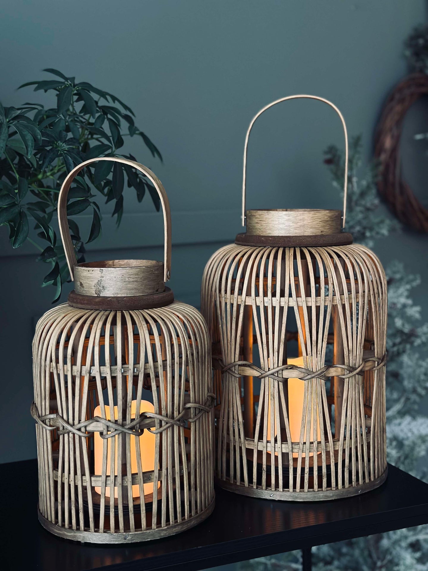 Lanterne med LED-lys - Large