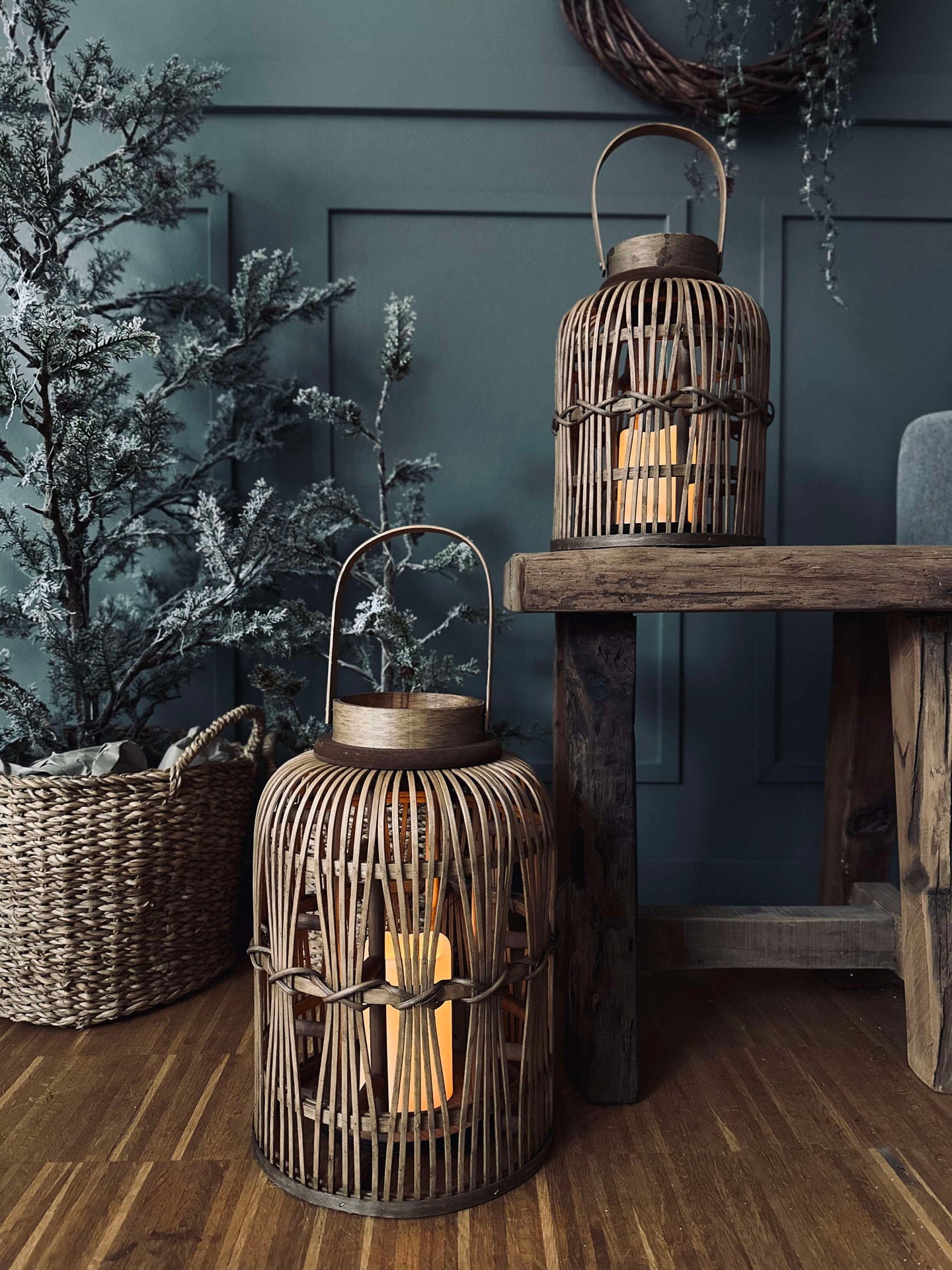 Lanterne med LED-lys - Large