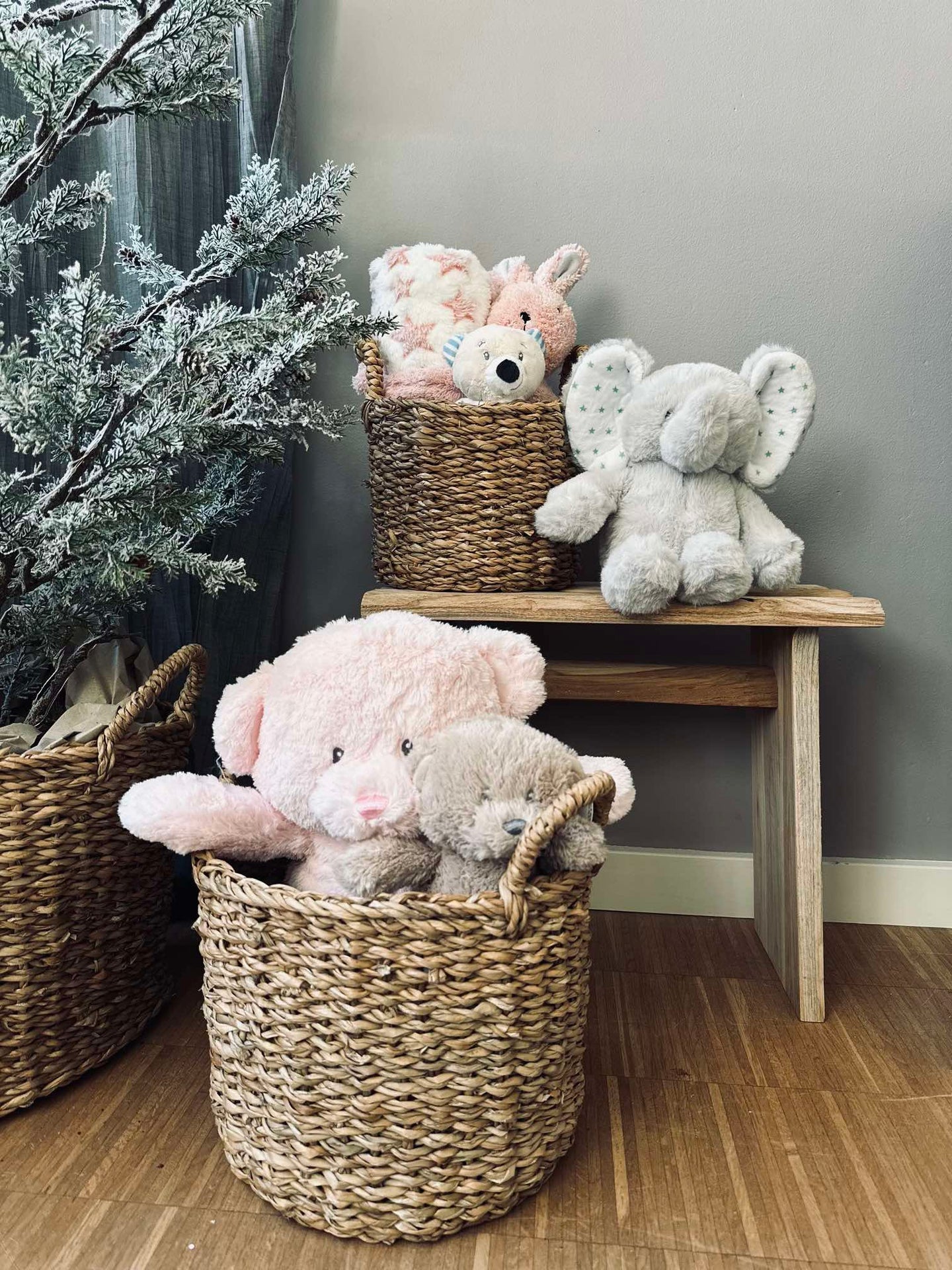 Bamse Elefant - 25cm - Grå