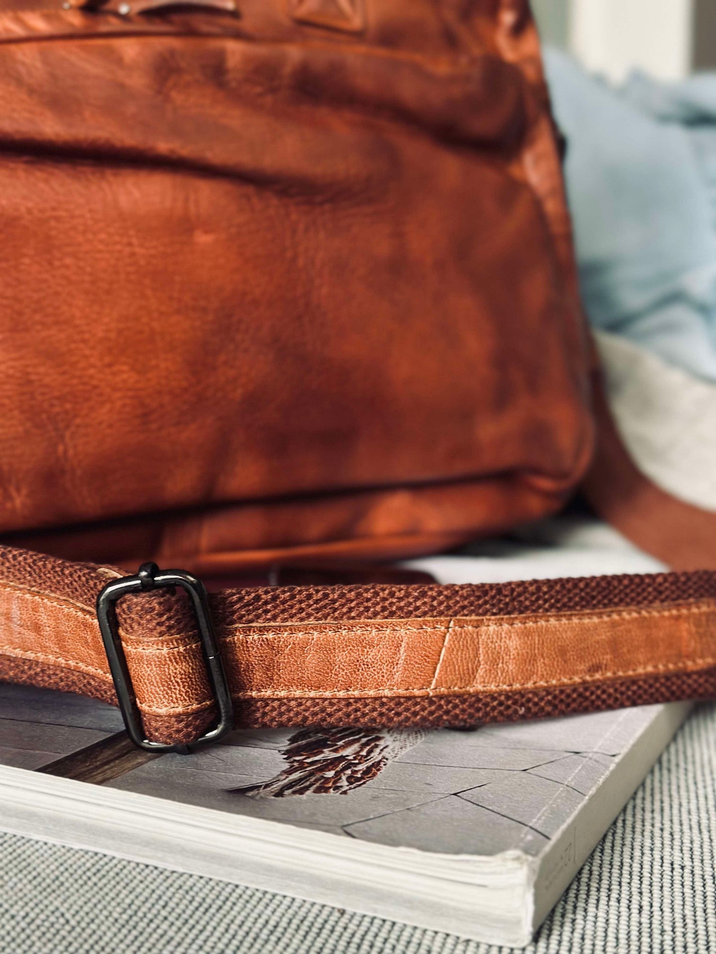 Arbeidsveske - Cognac Cow leather