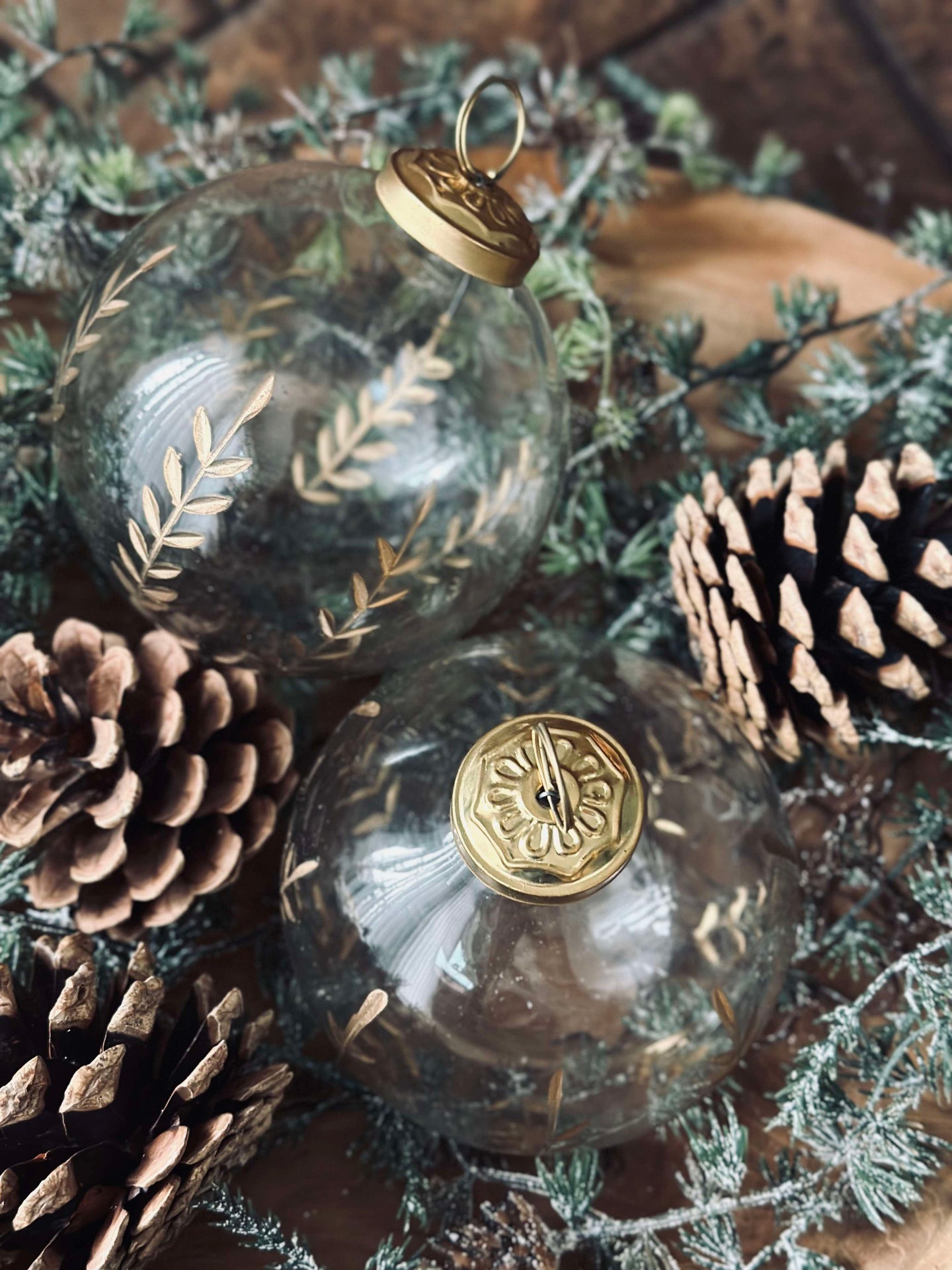 Julekuler i glass - Pakke med 2 stk