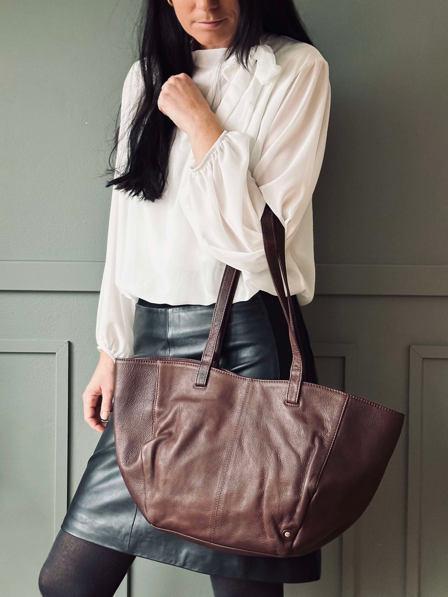 Shopper Aura – Brun skinn