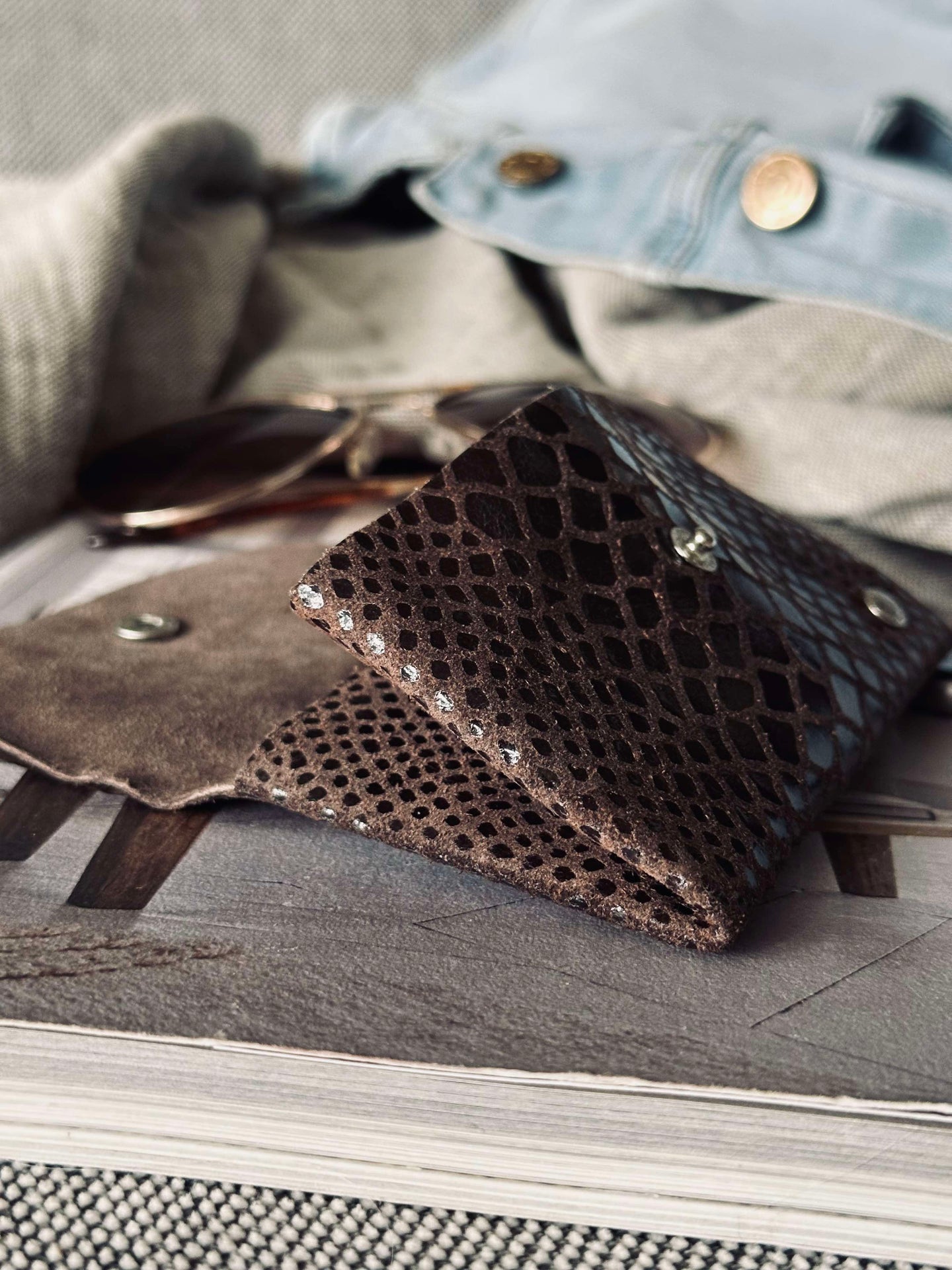 Lommebok Aura small - Brown croco