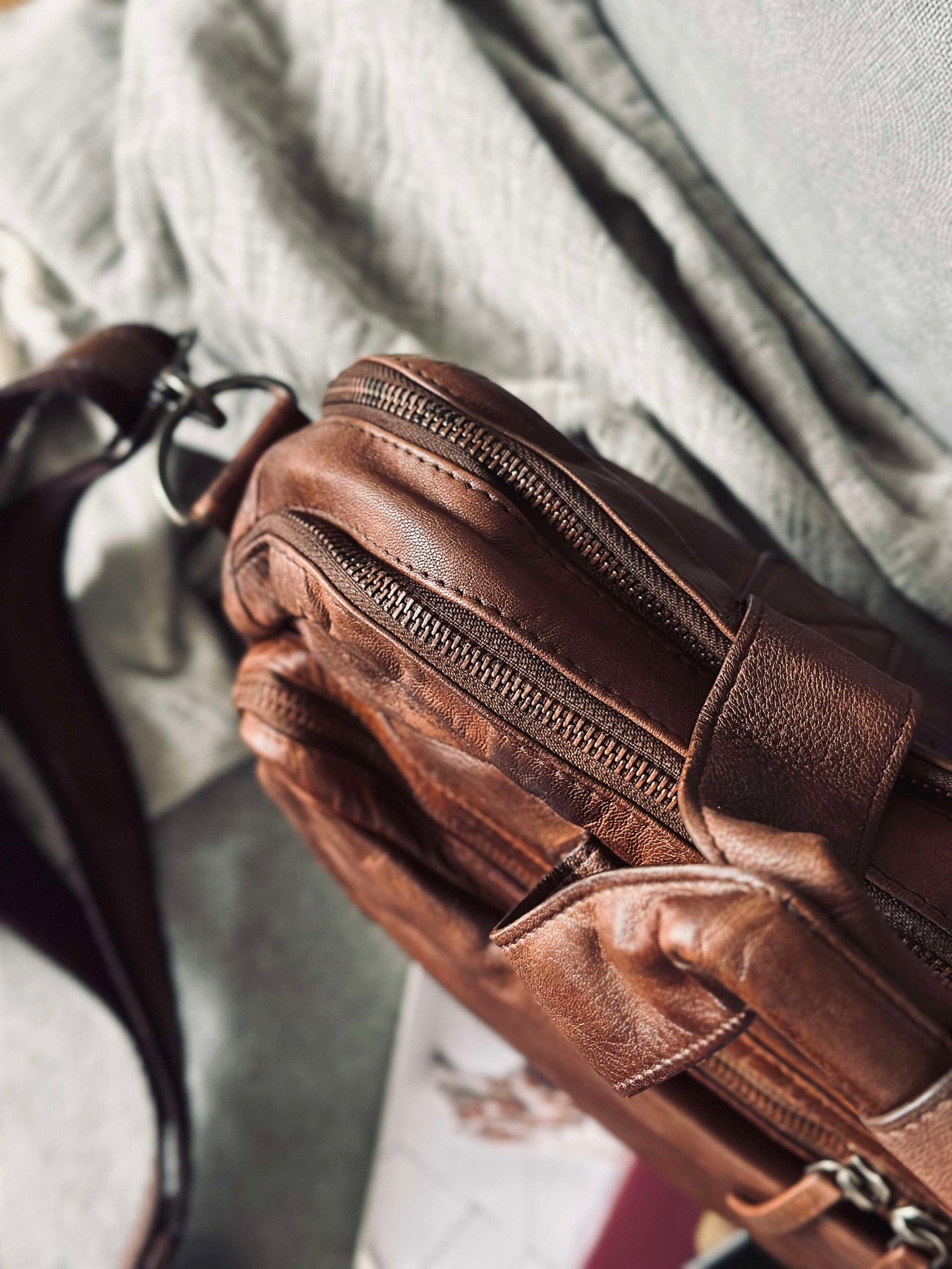 Arbeidsveske - Brown Cow leather