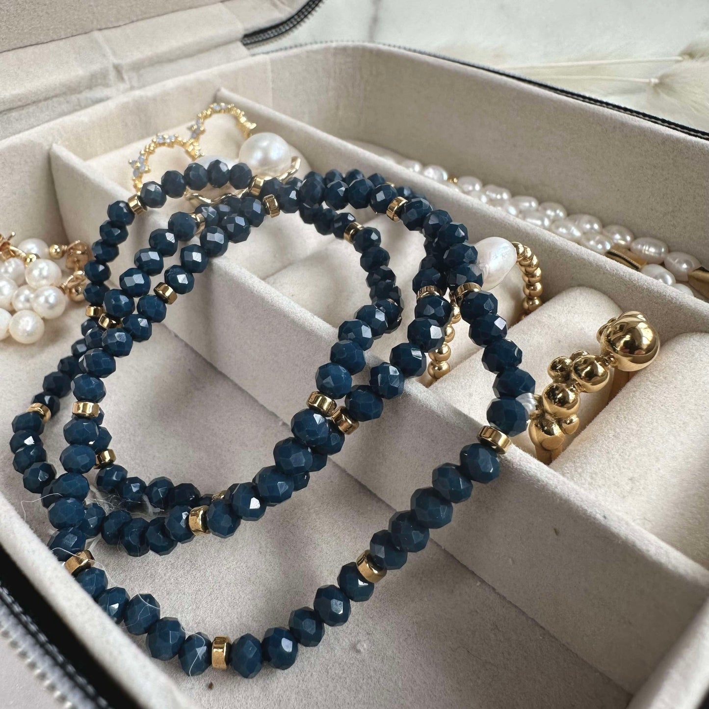 Armbånd Merle Havblå - Sett med 3 stk