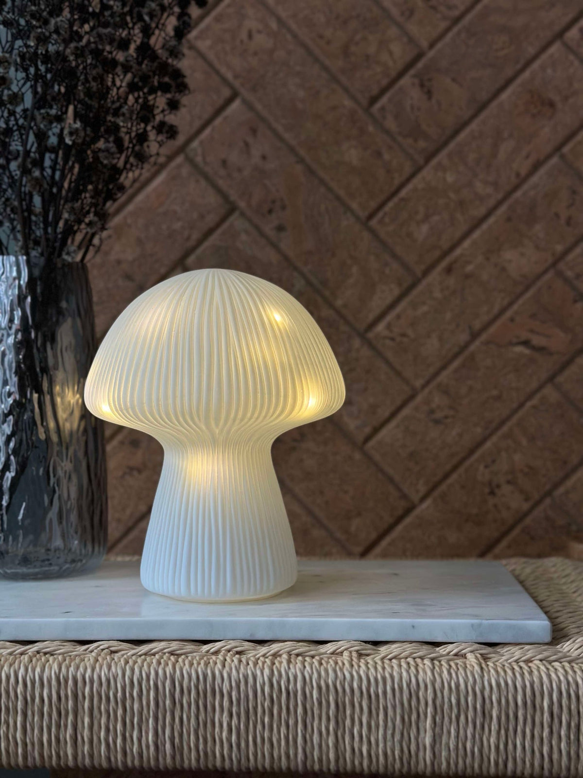 Mushroom Astrid - Hvit 20 cm