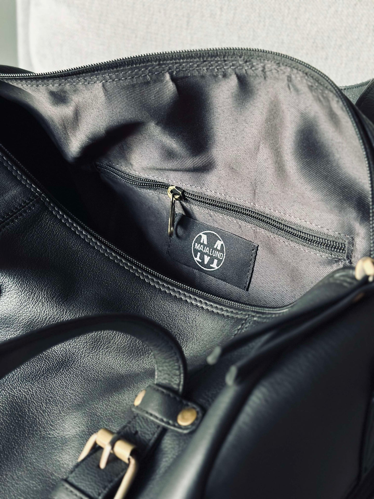 Treningstaske BLACK leather