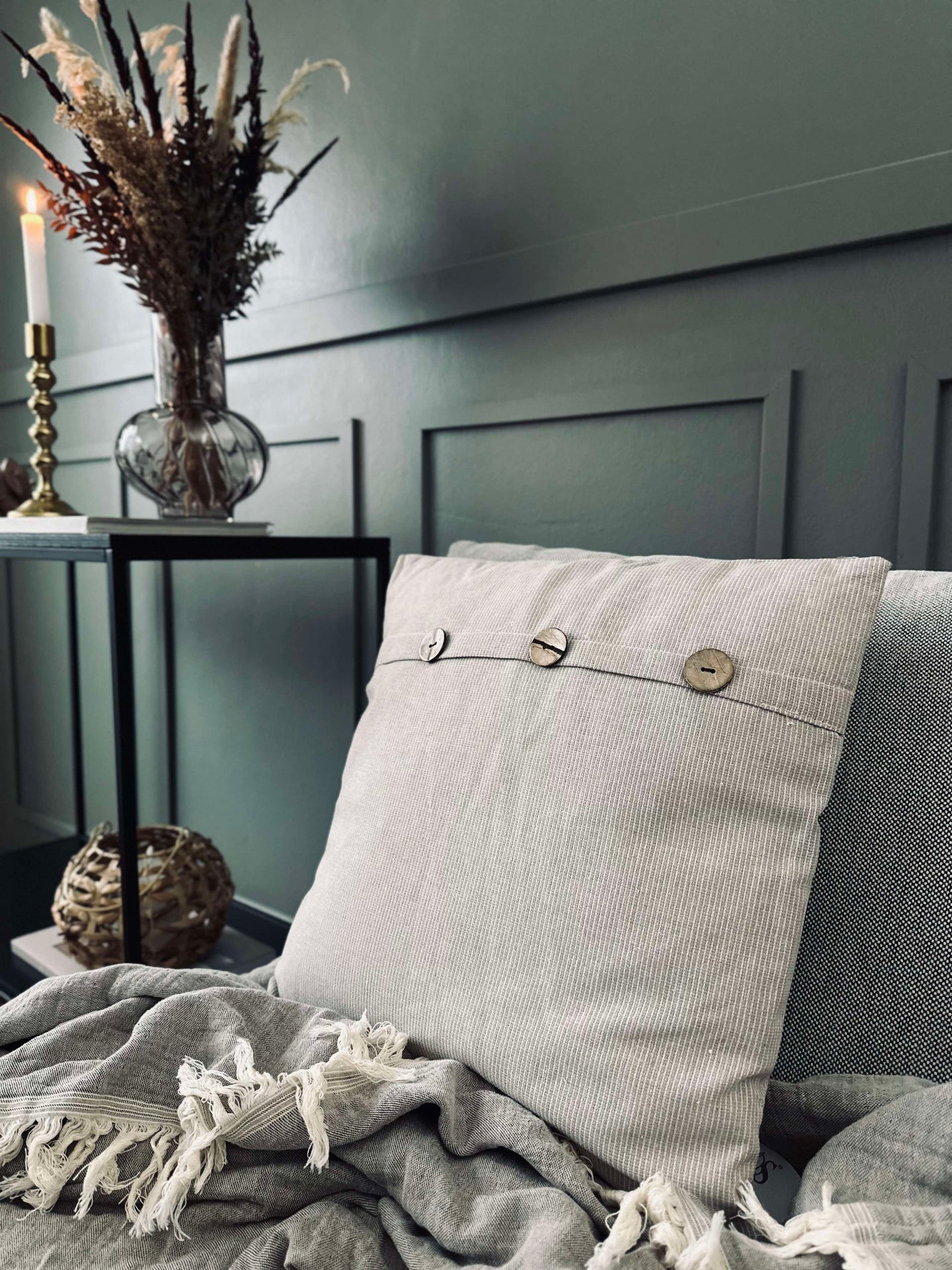 Pute med fyll - Beige