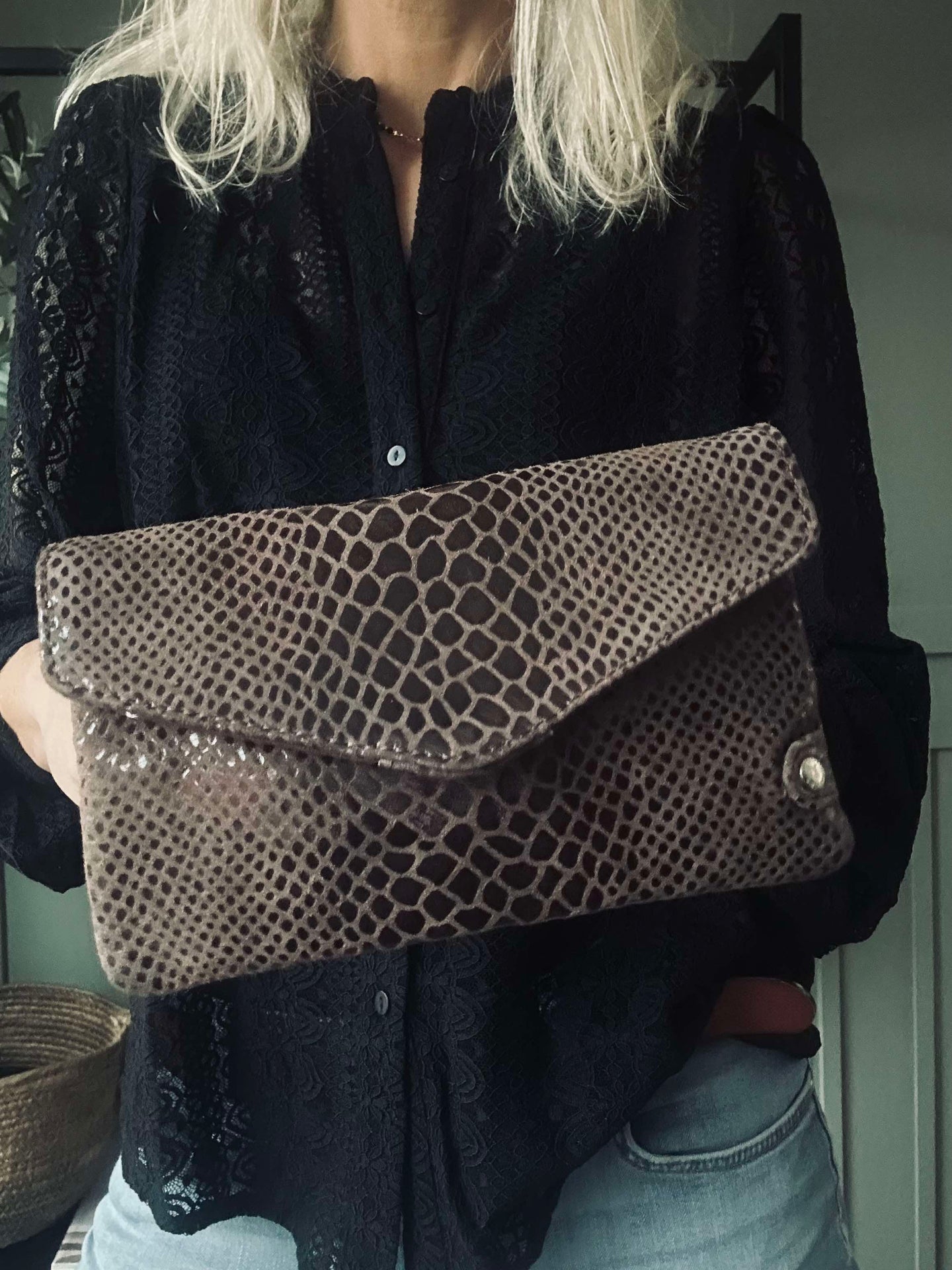 Pung Aura Brown Croco