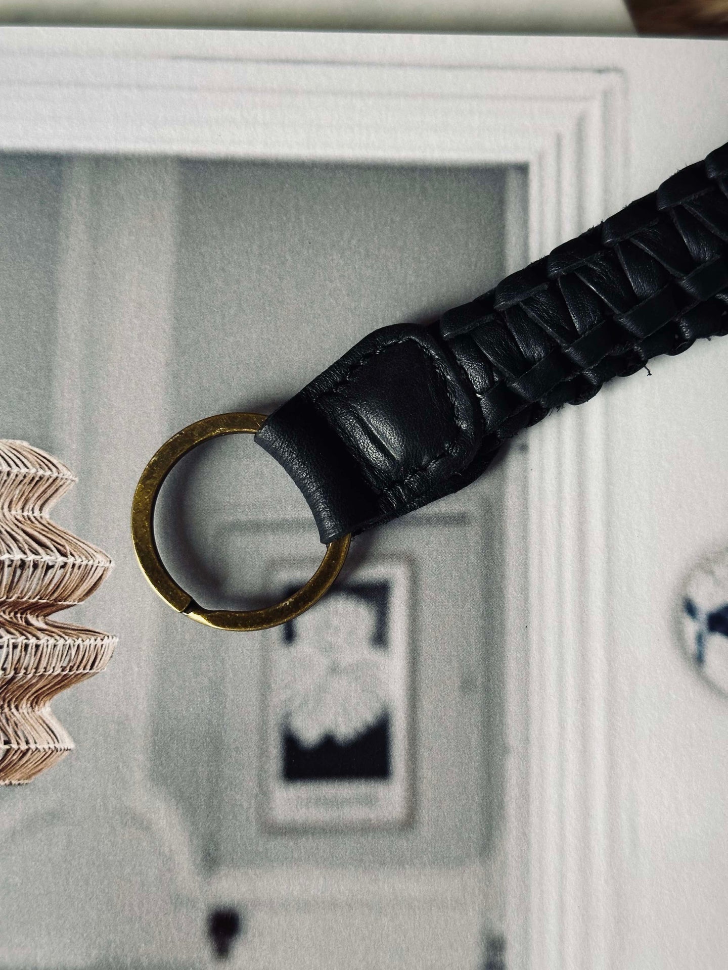 Nøkkelring Helma- Leather black