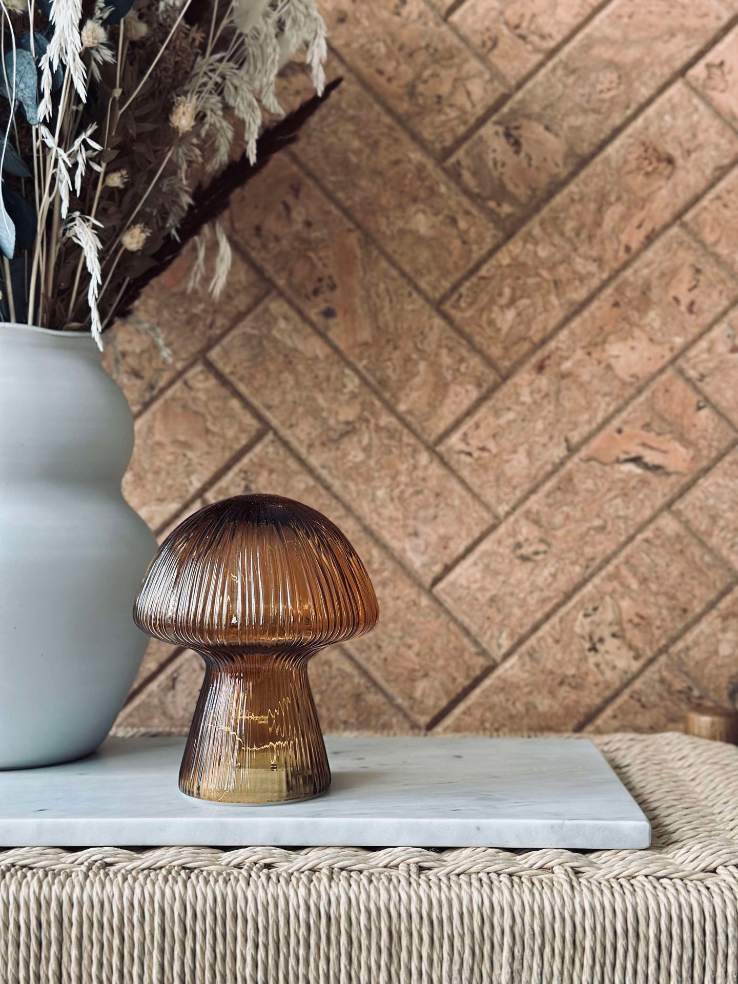 Mushroom med riller 15cm - Gyllen