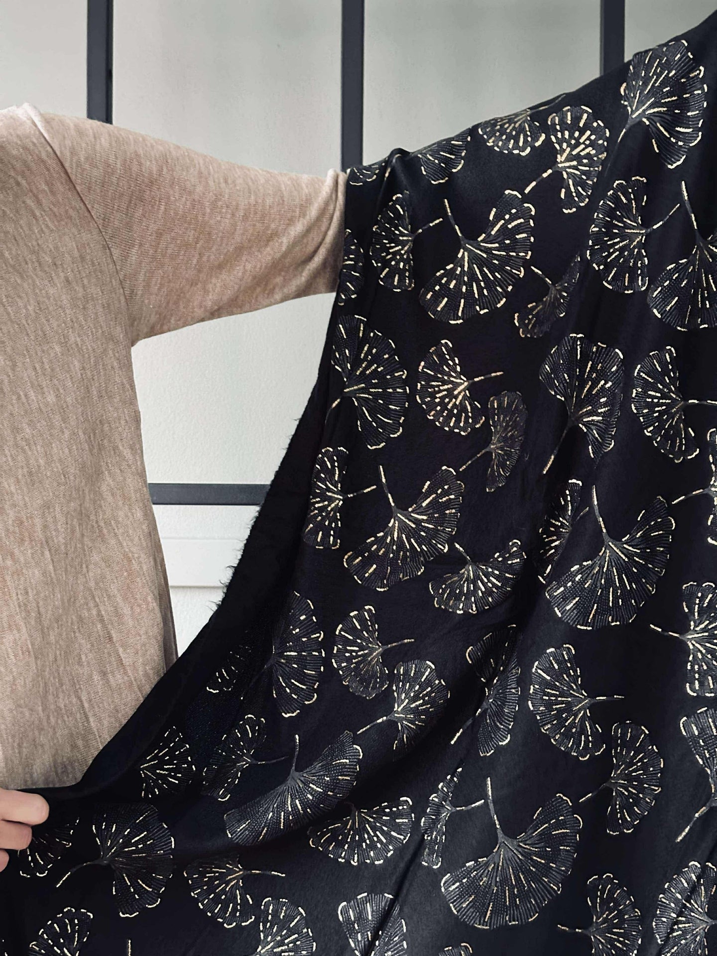 Skjerf Ginkgo - Black