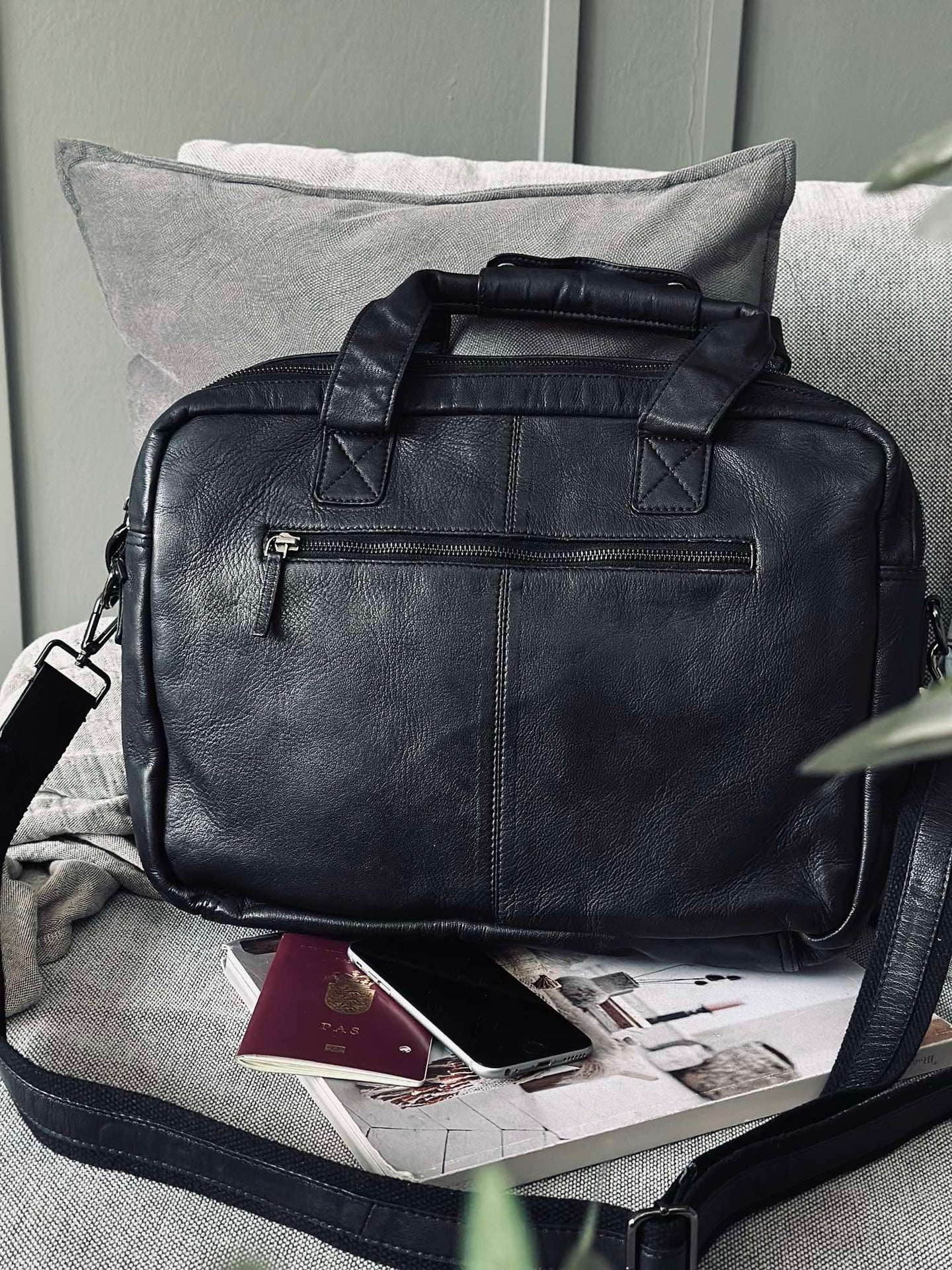 Arbeidsveske - Black Cow leather