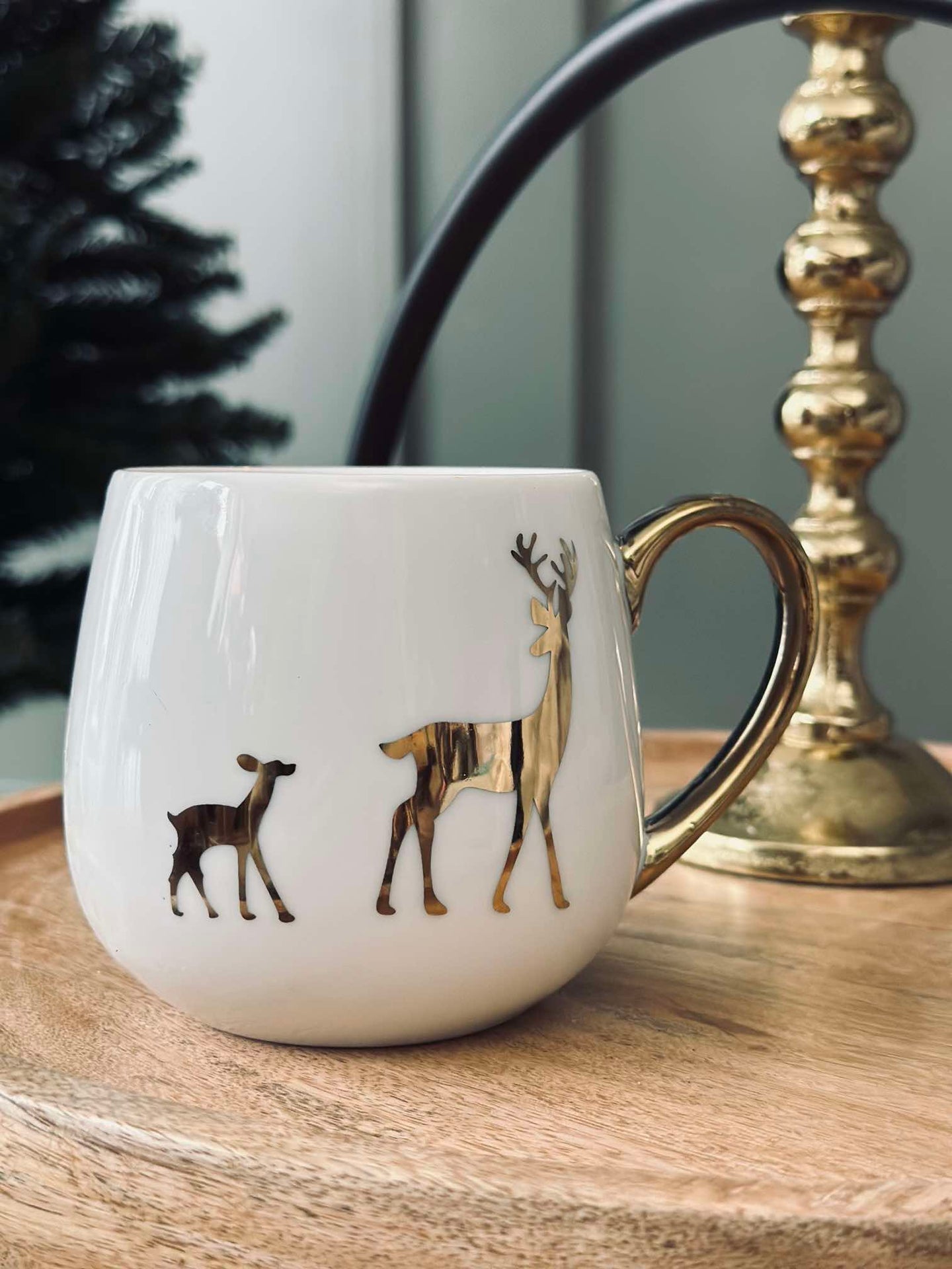 Julekopp med gullmotiv