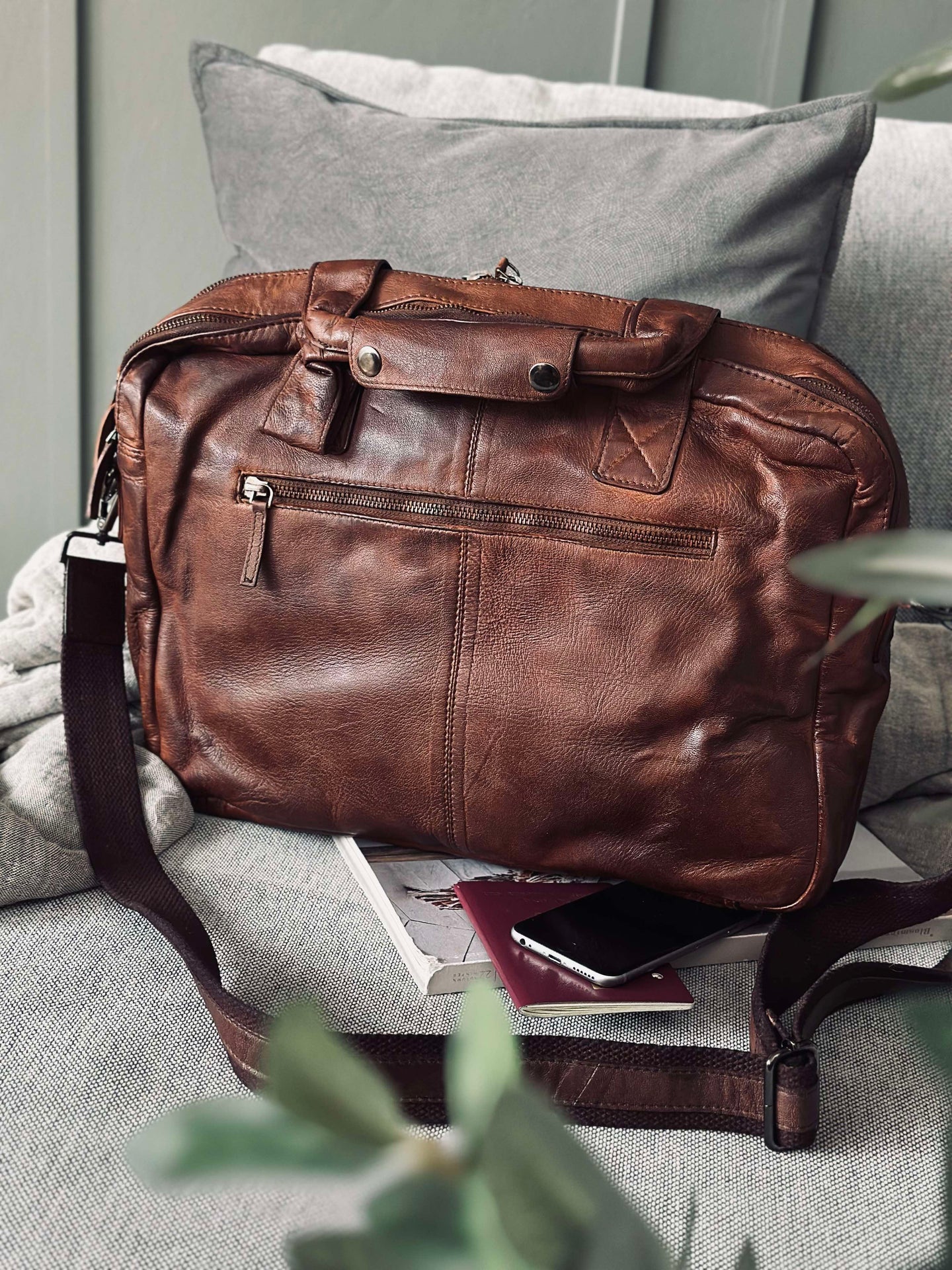 Arbeidsveske - Brown Cow leather