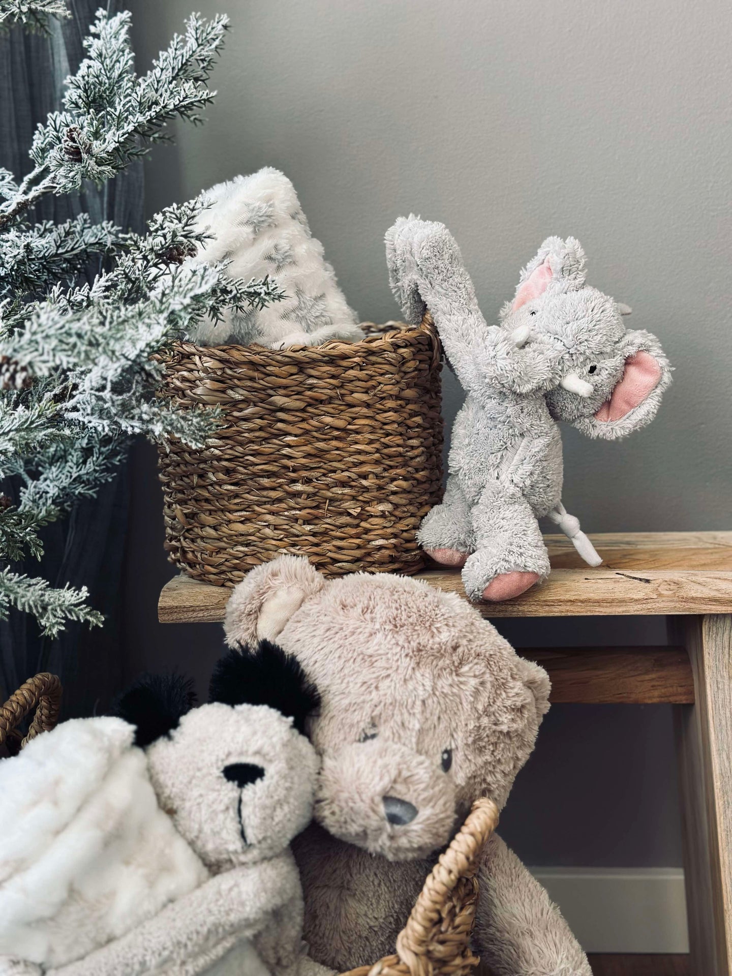 Babypteppe med bamse - Elefant