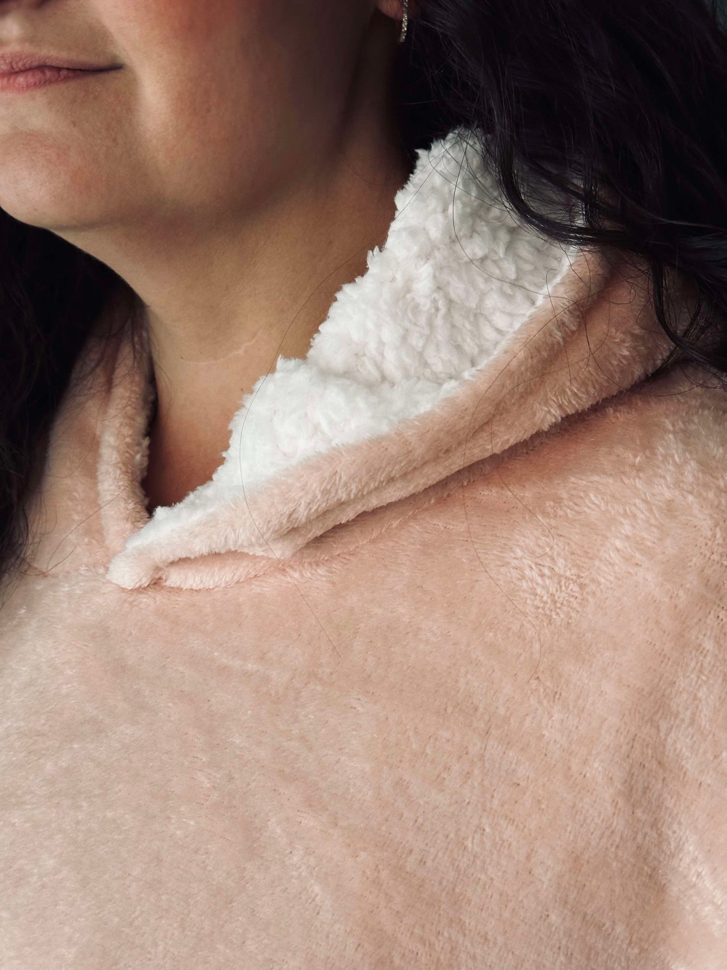 Hoodie Fleece Rose - Oversize
