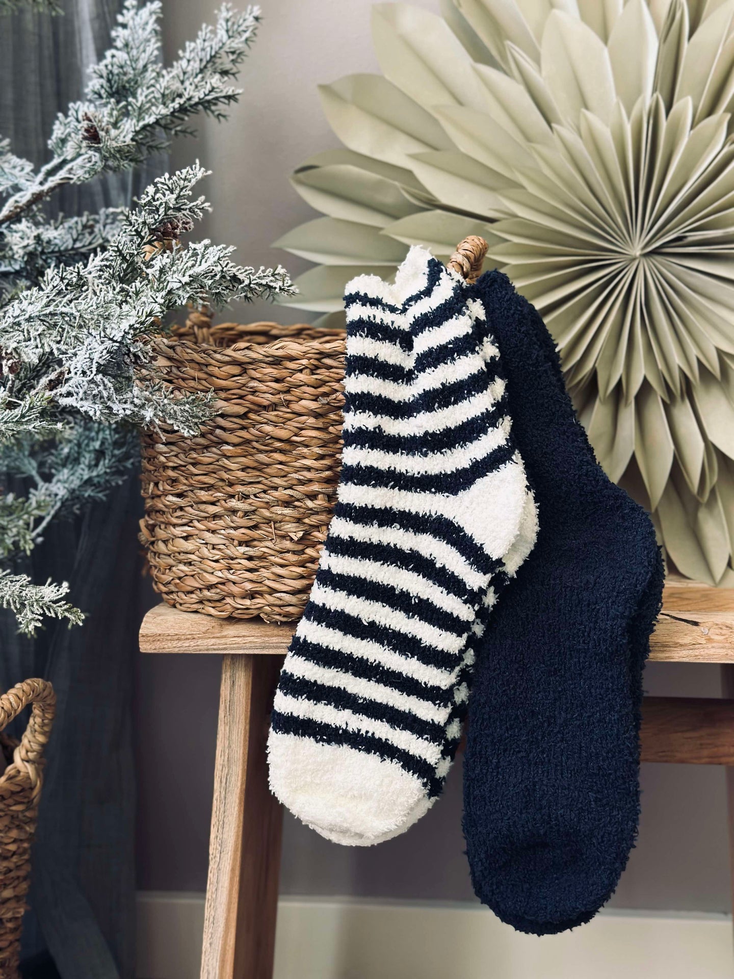 Strømper Fluffy Blue - Sett med 2 par