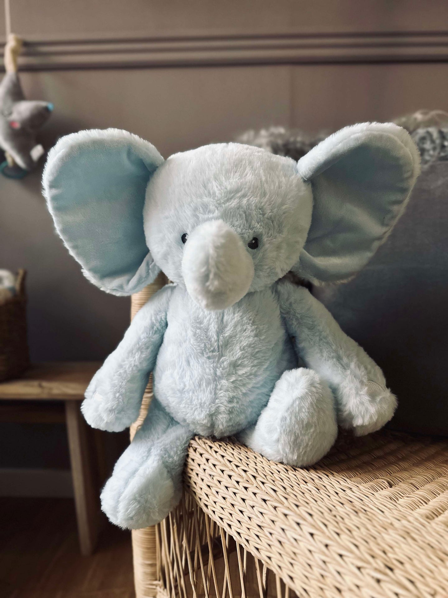 Bamse Elefant 38cm - Lyseblå