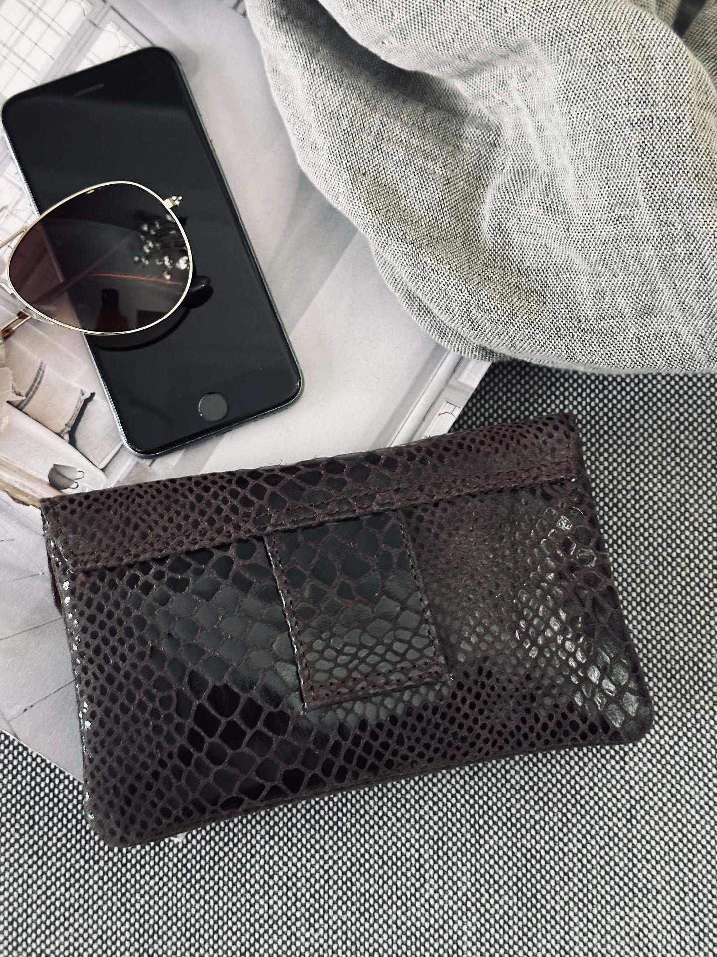 Pung Aura Brown Croco
