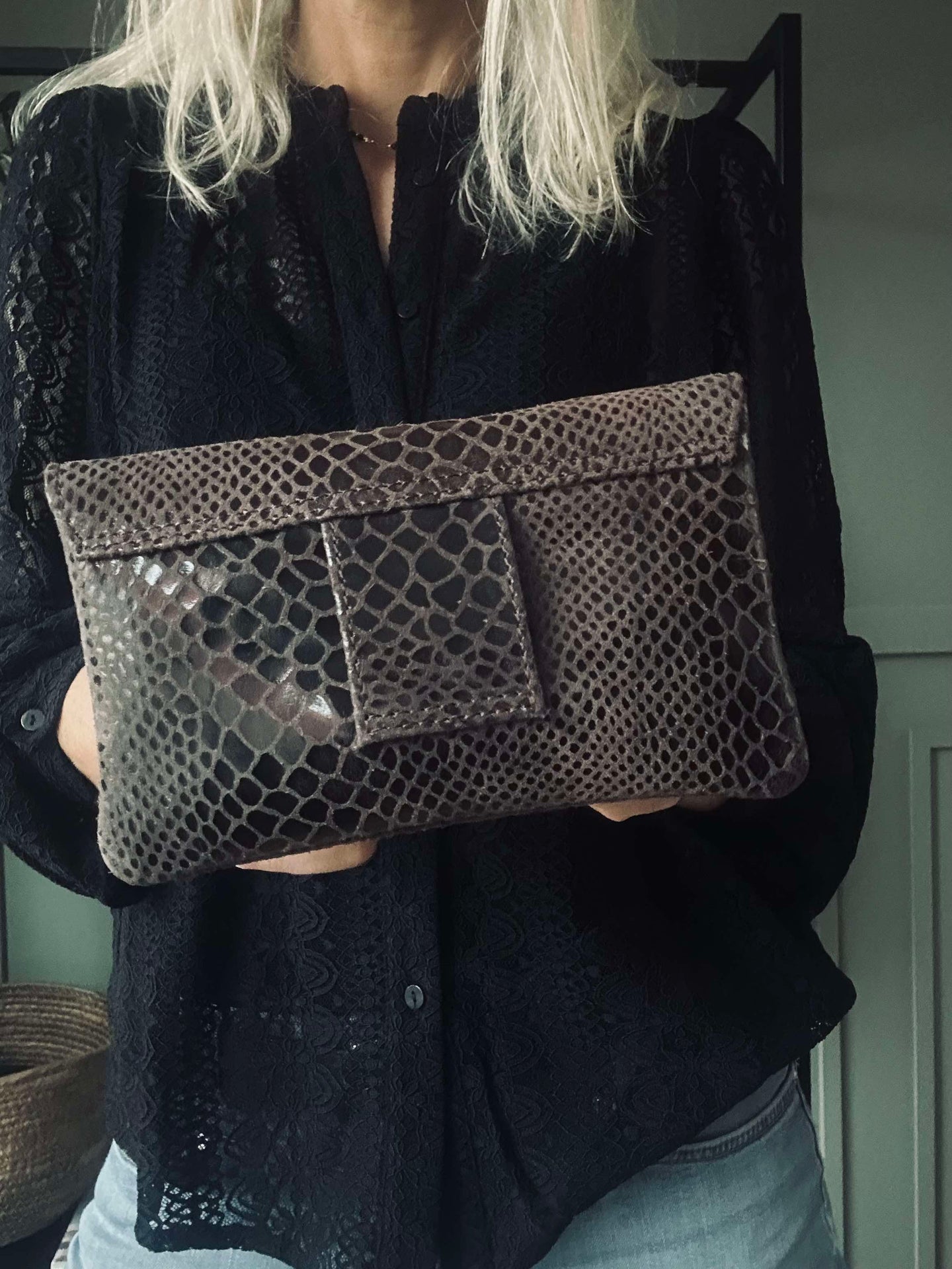 Pung Aura Brown Croco