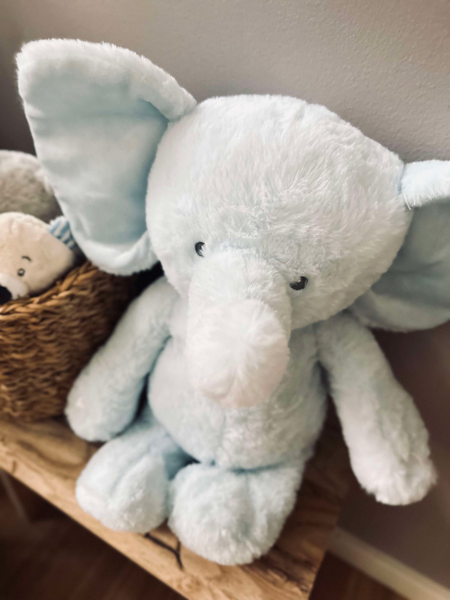 Bamse Elefant 38cm - Lyseblå