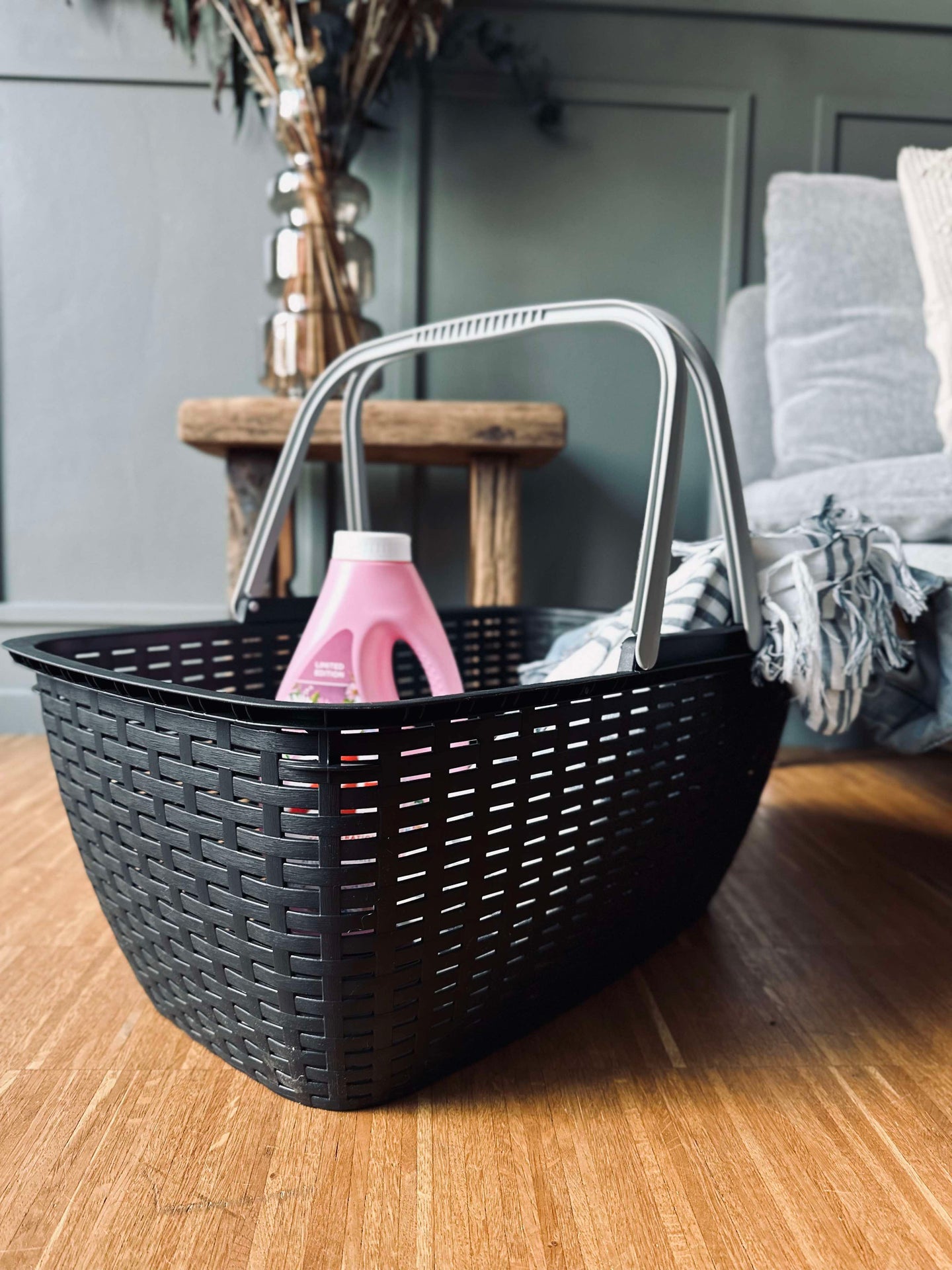 Handlekurv med håndtak - resirkulert