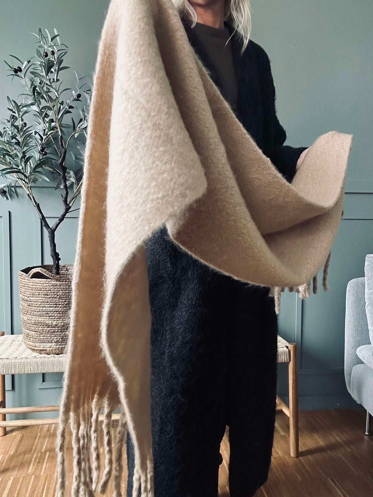 Skjerf Beige