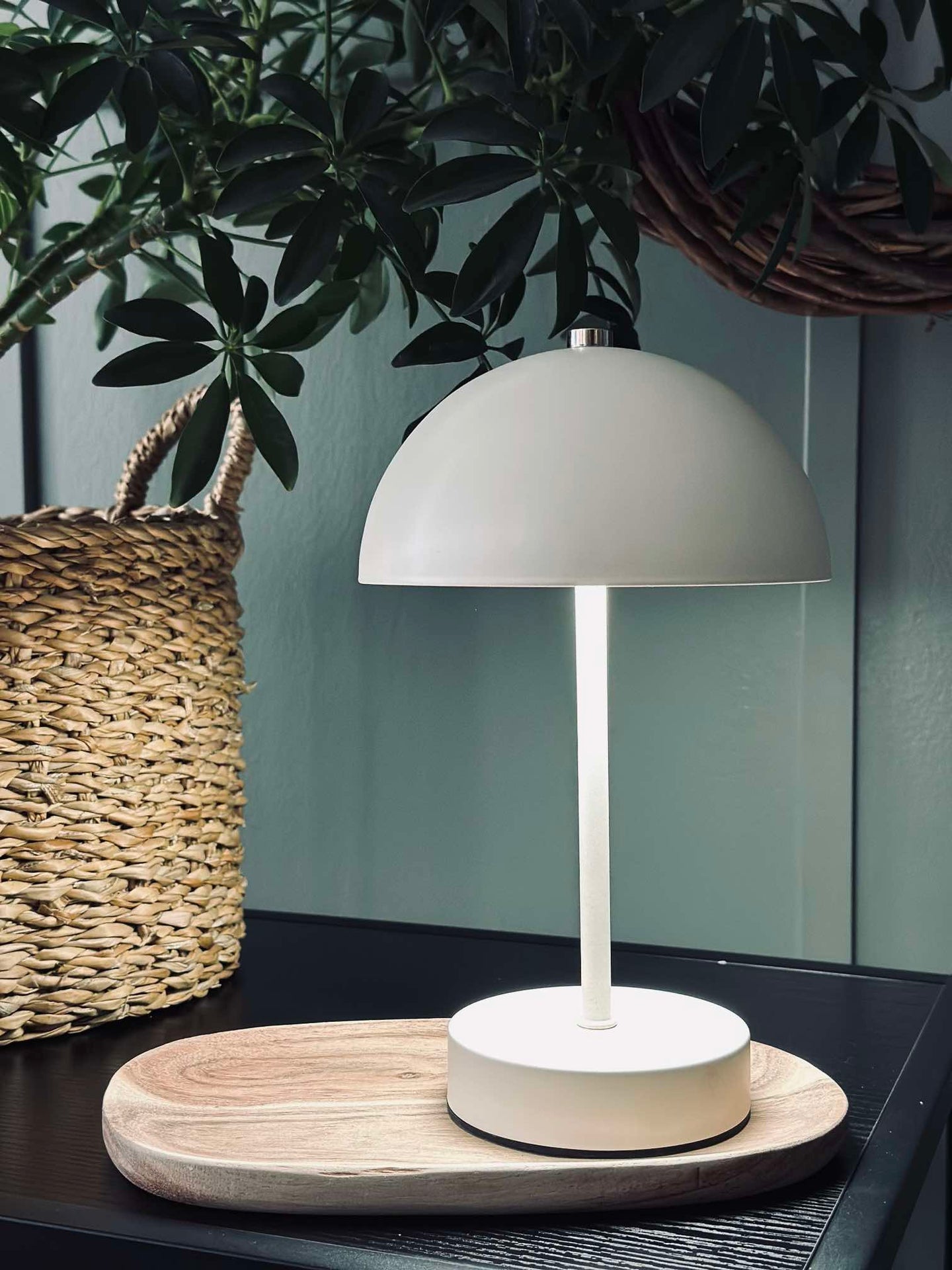 Bordlampe med touch - Hvit