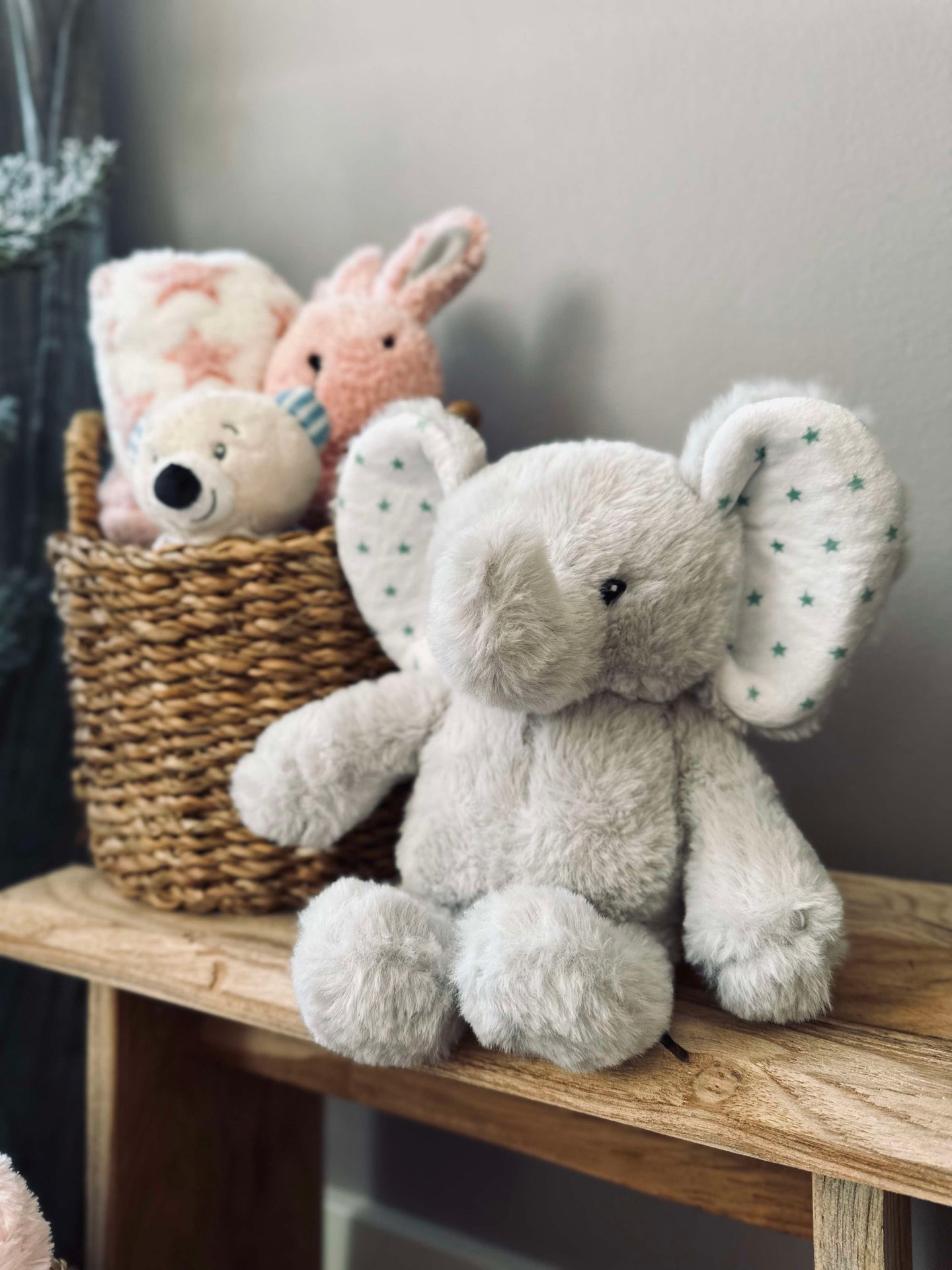 Bamse Elefant - 25cm - Grå