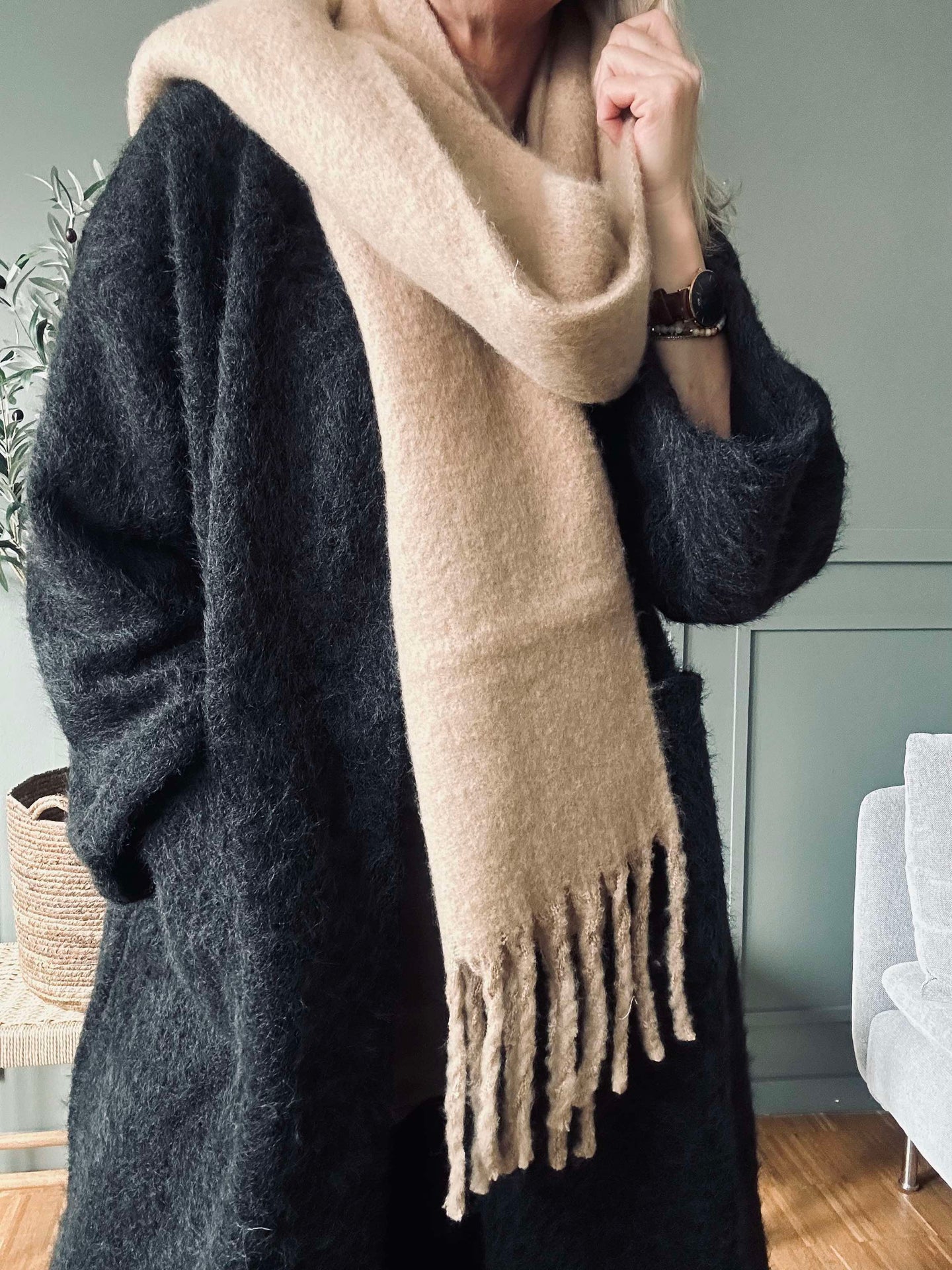 Skjerf Beige