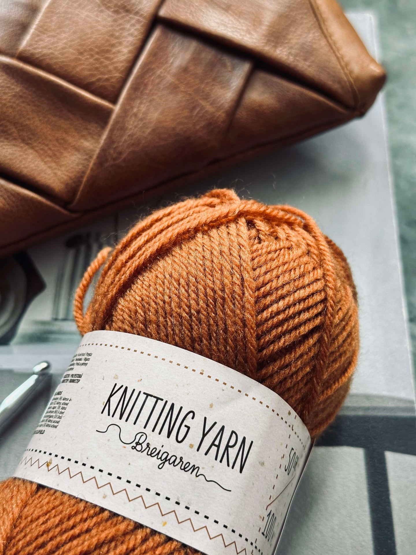 Garn Polyester 50 gram - Oransje